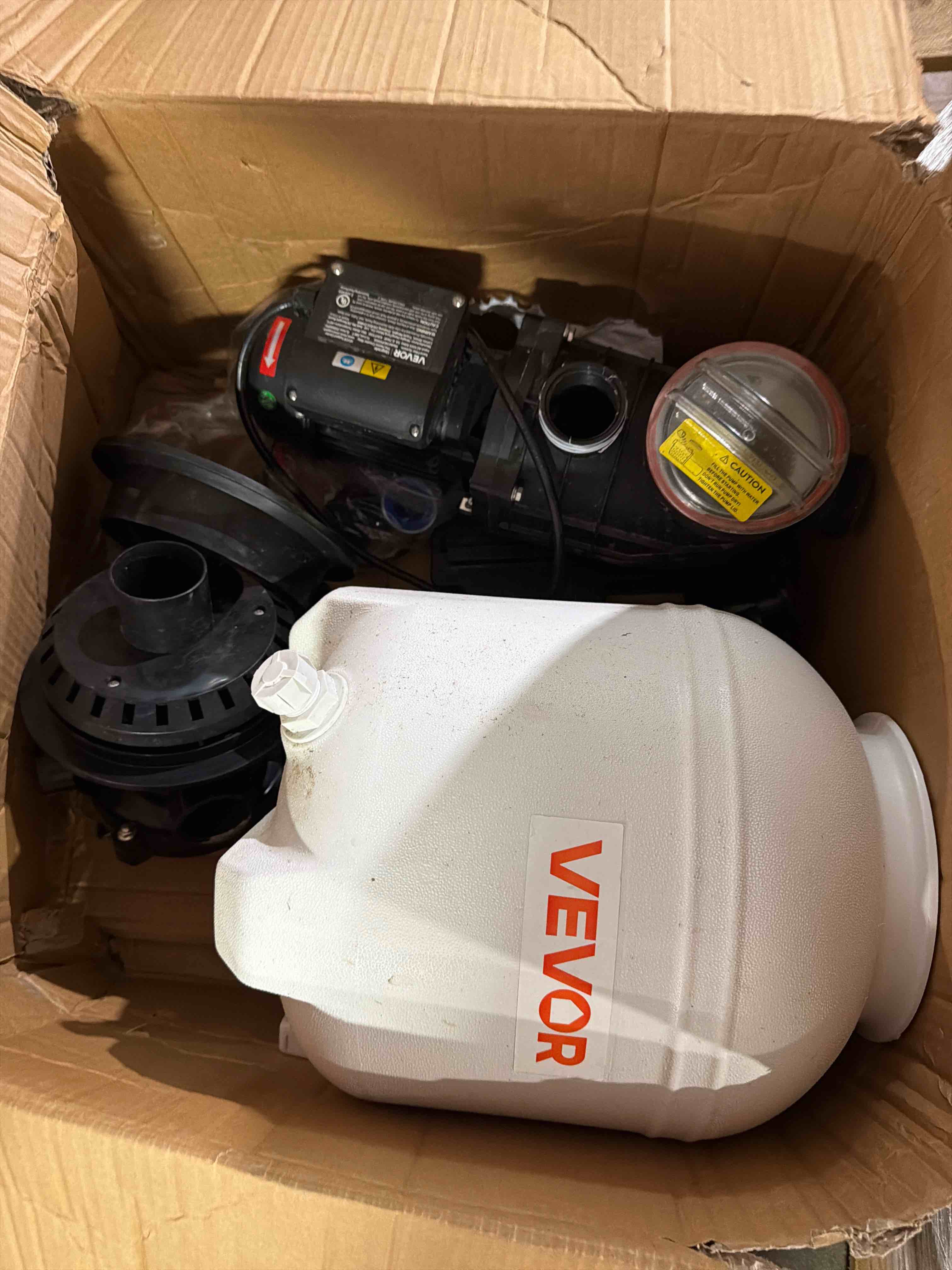 Condition photo showing New/Like New for vevor flashpure sand filter pump 14" 3/4 hp swimming pool filter system | for above ground pool, 3500 gph flow, 6x faster filtration, leak-resistant, media included easy installation, 24-hour timer 14 inch