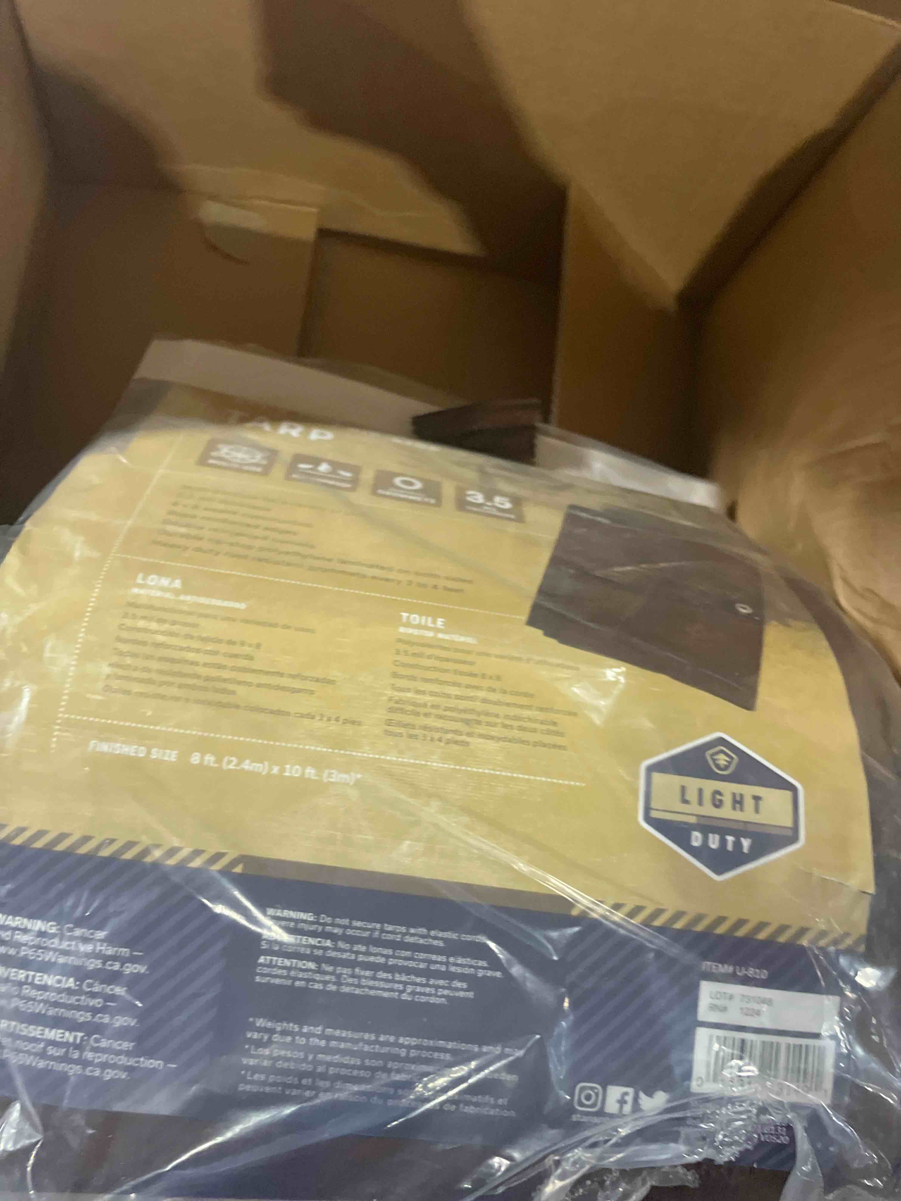 Condition photo showing Good Condition for stansport light-duty rip-stop tarp 8' x 10' - brown (u-810) 8' x 10' tarp