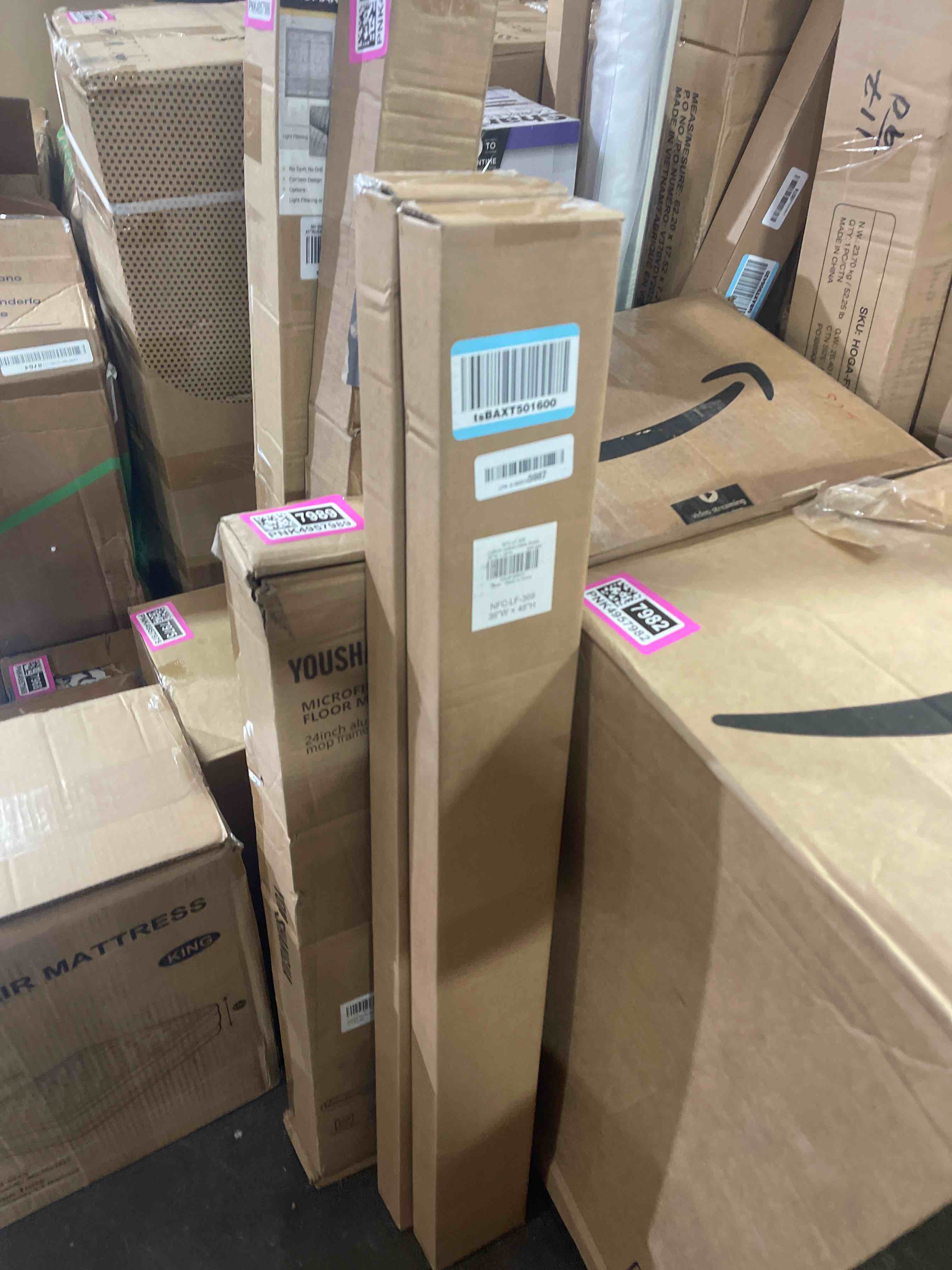 Condition photo showing New/Like New for lazblinds cordless cellular shades, no tools no drill light filtering honeycomb shades pleated blinds for windows, 36'' w x 48'' h, dark grey light filtering-dark grey 36'' w x 48'' h