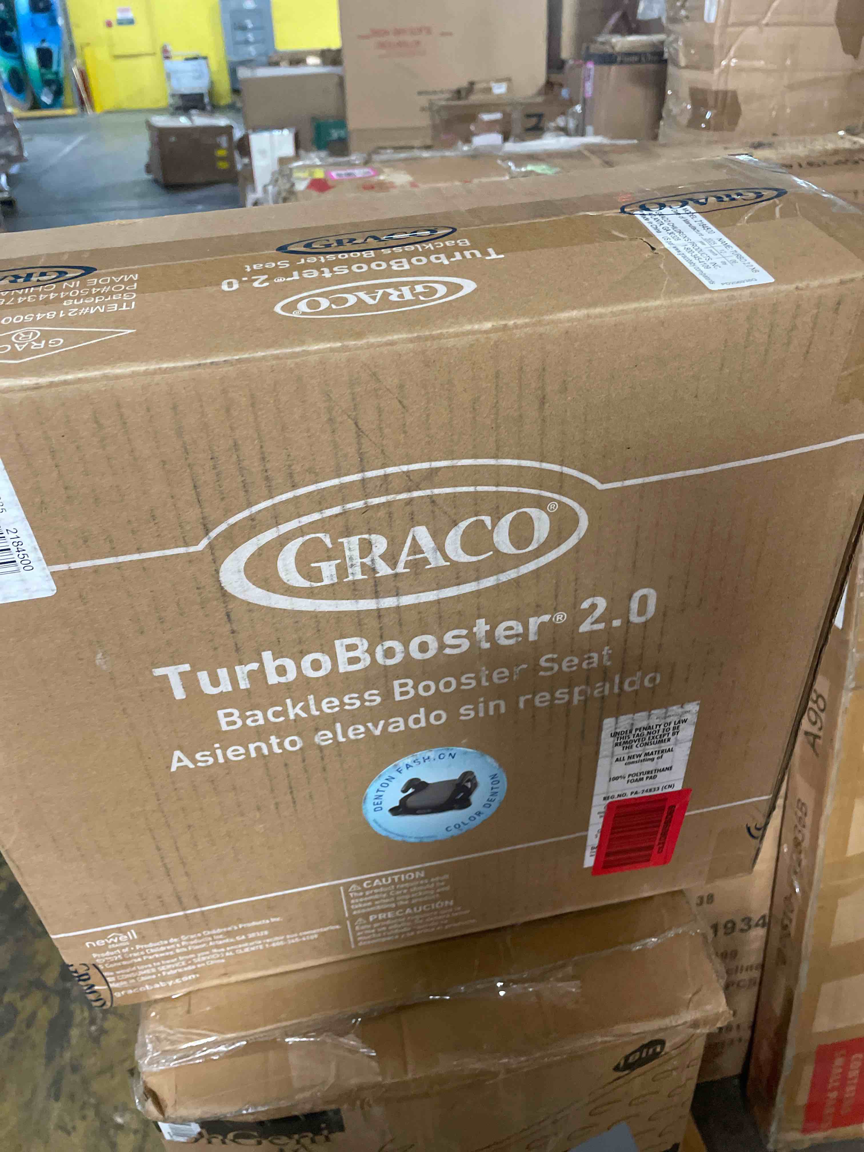 Condition photo showing New/Like New for graco turbobooster 2.0 backless booster car seat, denton