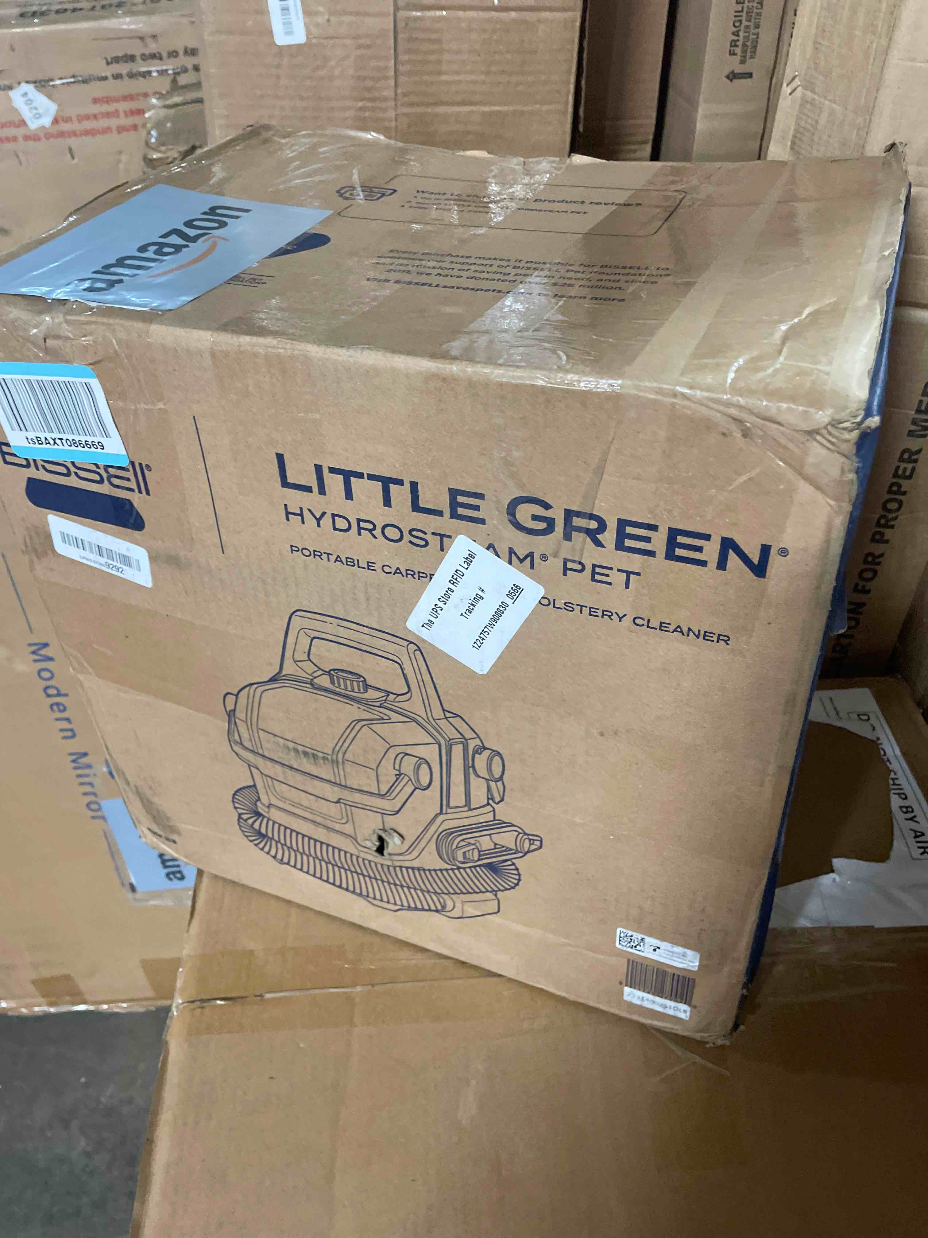 Condition photo showing Good Condition for bissell little green hydrosteam multi-purpose portable carpet and upholstery cleaner, car and auto detailer, 3618