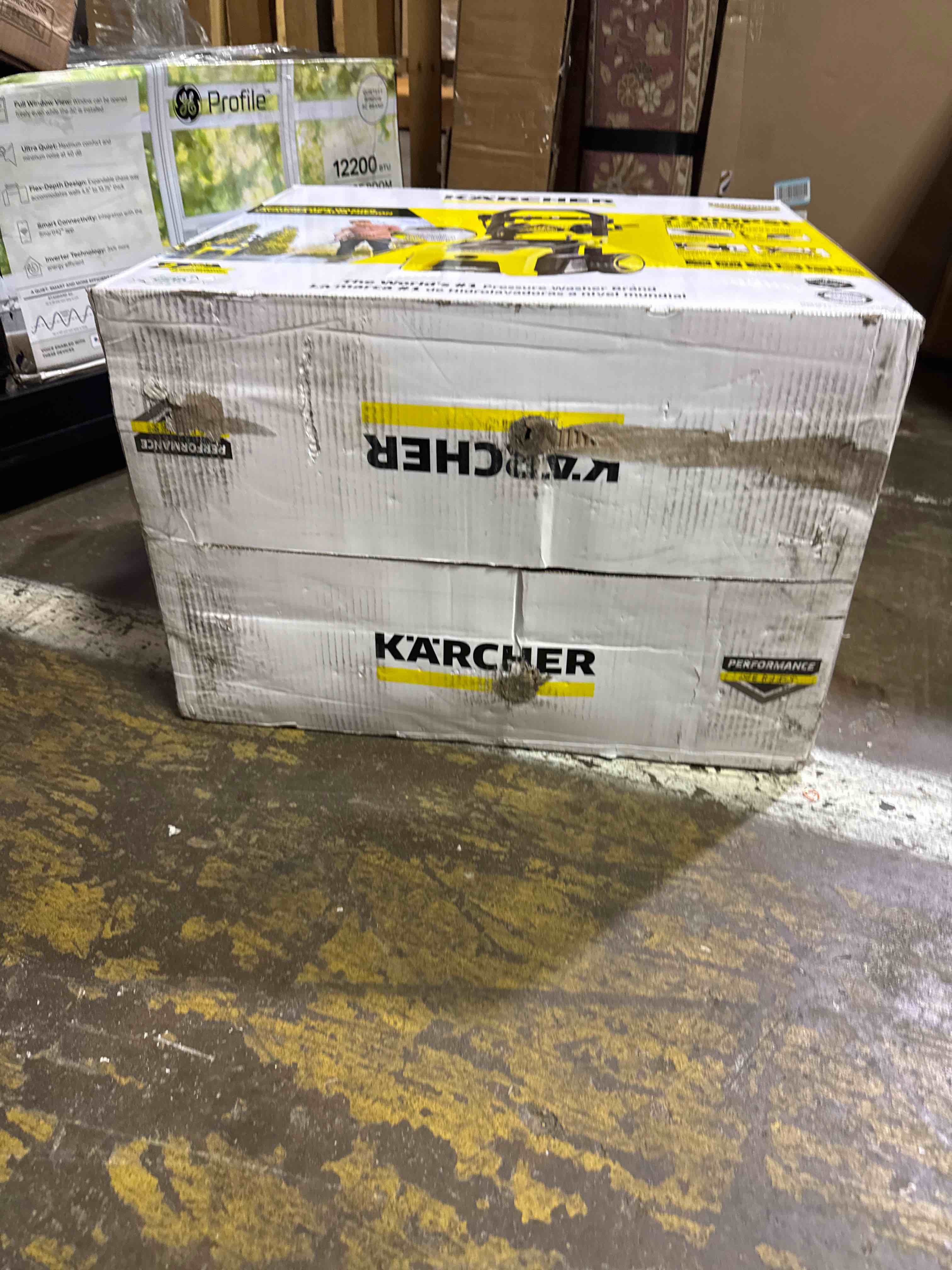 Condition photo showing New/Like New for kärcher pressure washer k2300, ceta certified, 3 spray nozzles, detergent tank, for cars, driveways, siding, patios, 1.2 max. gpm k1700 yellow