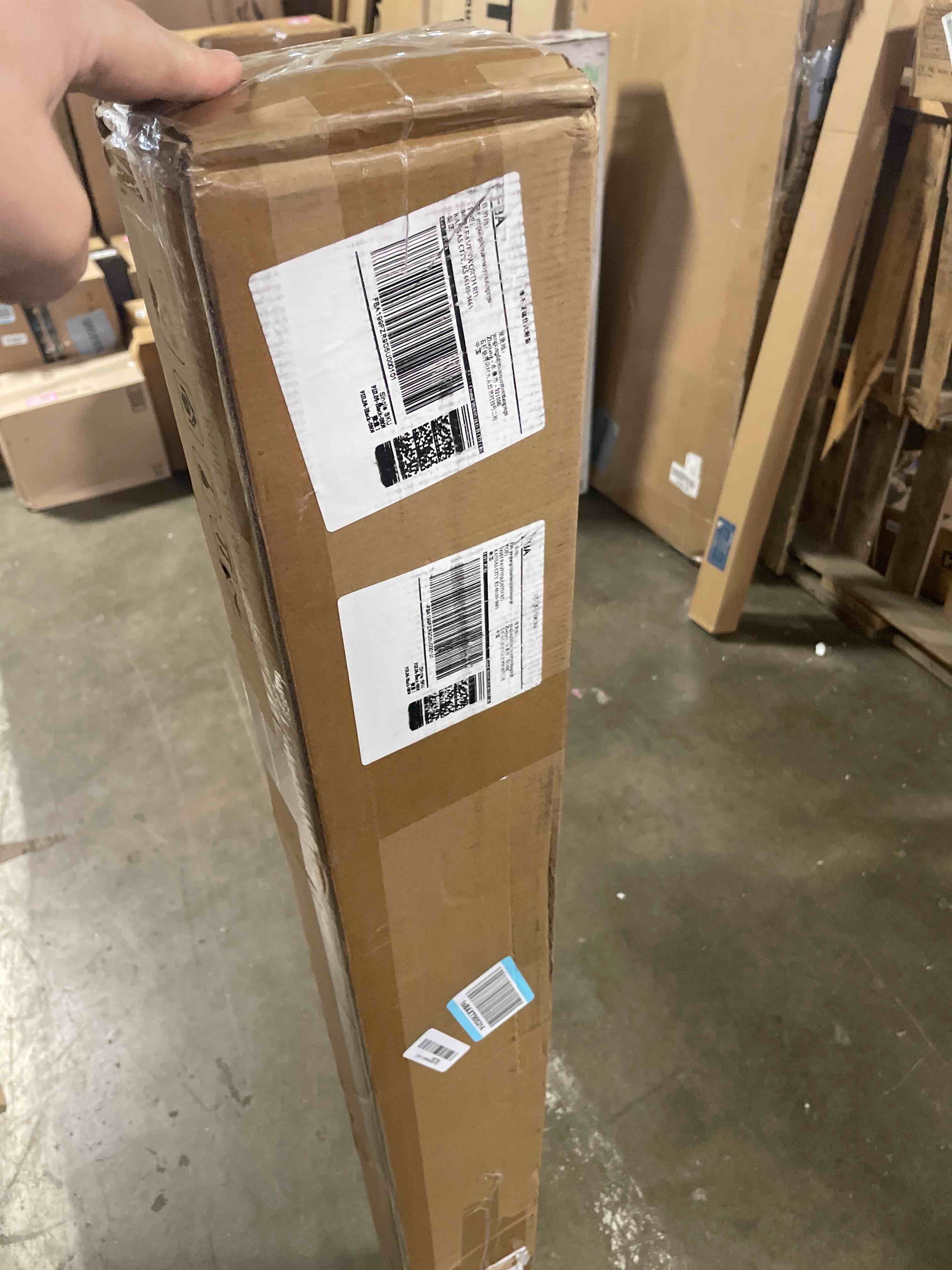 Condition photo showing New/Like New for outdoor roller shades for patio, 8' w x 8' h cordless patio shades roll up outdoor blinds with splicing design, 90% uv protection for porch gazebo pergola, 2 poles & 1 fabric, black black 96"w x 96"h