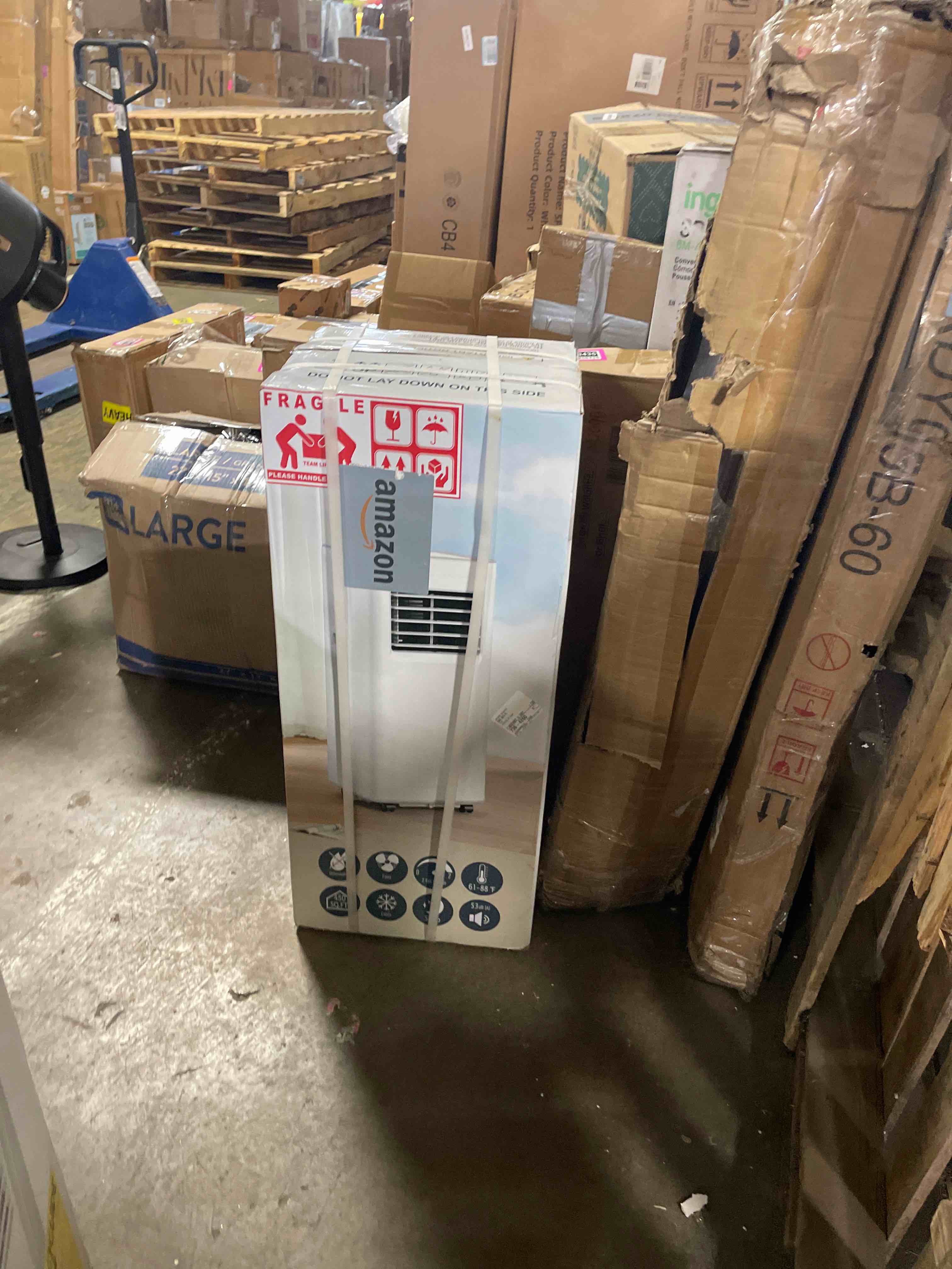 Condition photo showing New/Like New for coolblus 12000 btu portable air conditioners, 3-in-1 ac unit cools up to 550 sq.ft. with remote control/smart sleep mode/24hrs timer/window installation kit & filter cleaning brush, white-12000btu