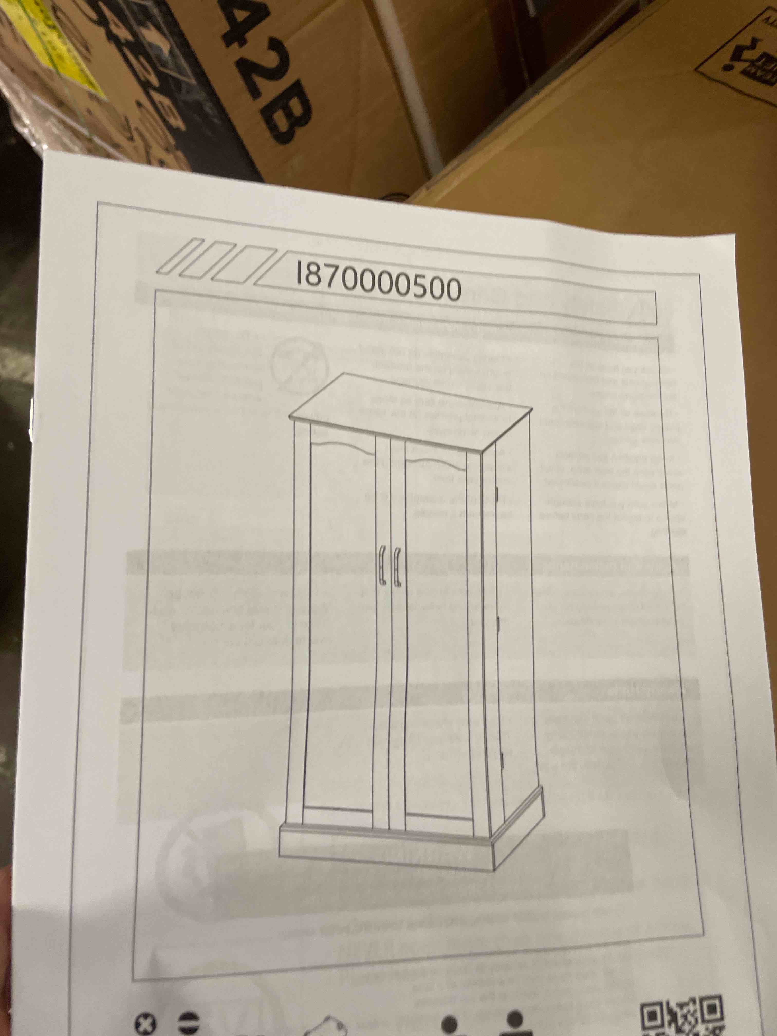 Condition photo showing New/Like New for saudism 47“ pantry cabinet with adjustable shelves, freestanding kitchen storage cabinet, sideboard buffet for home office use