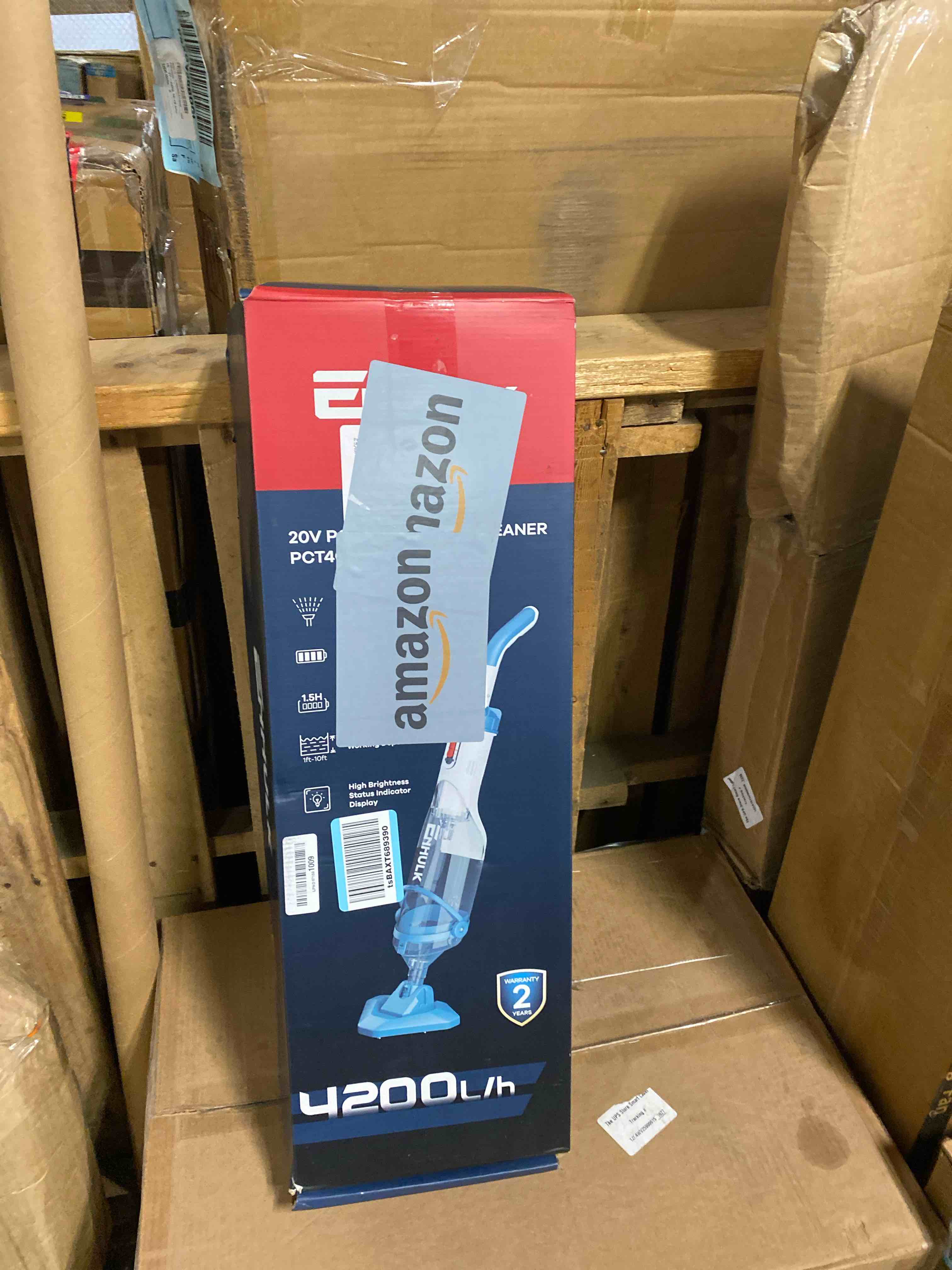 Condition photo showing New/Like New for enhulk rechargeable handheld cordless pool vacuum for above ground pool and inground pool, 60-minute runtime,powerful suction up to 18.5 gallons/min, efficient leaf and debris removal, pc10 pro