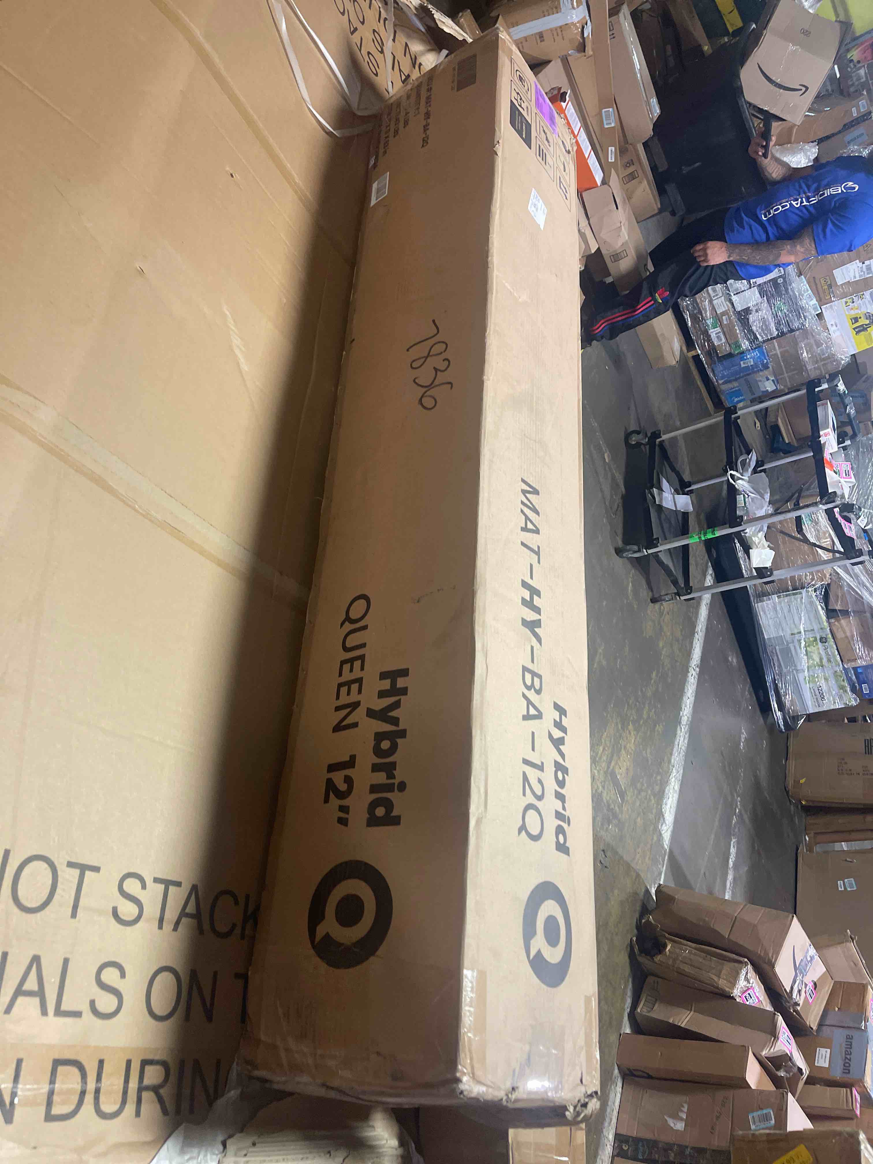 Condition photo showing New/Like New for 12 inch queen mattress hybrid memory foam with individually wrapped pocket springs, medium firm bed in a box for pressure relief motion isolation edge support, breathable design certipur-us certified queen 12 inch