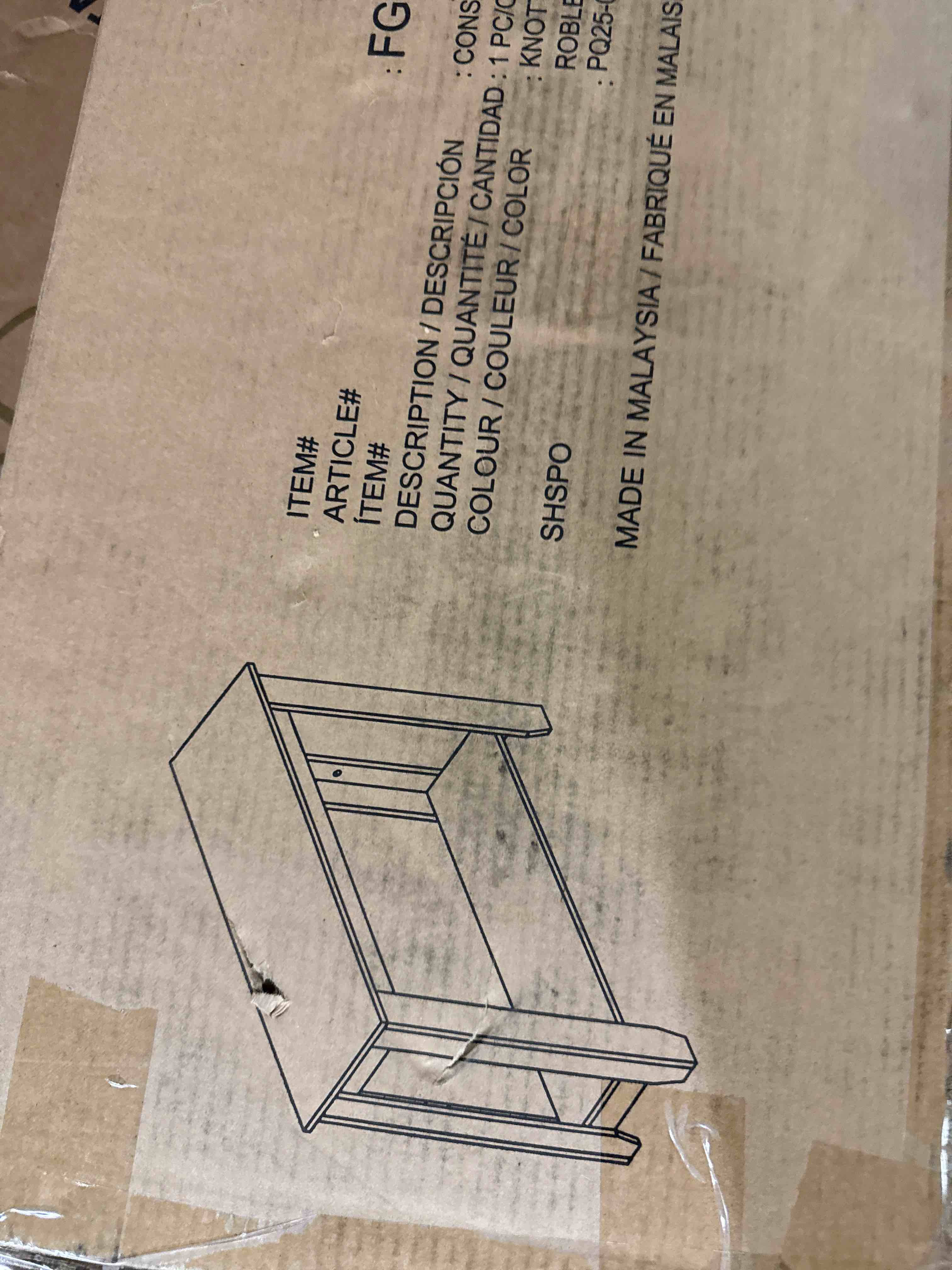 Condition photo showing New/Like New for tohomeor farmhouse console table, 2-tier wood sofa table behind couch narrow entryway accent table for entrance, hallway, living room, foyer knotty oak 11.81"d x 47.24"w x 31.5"h(similar see pics)