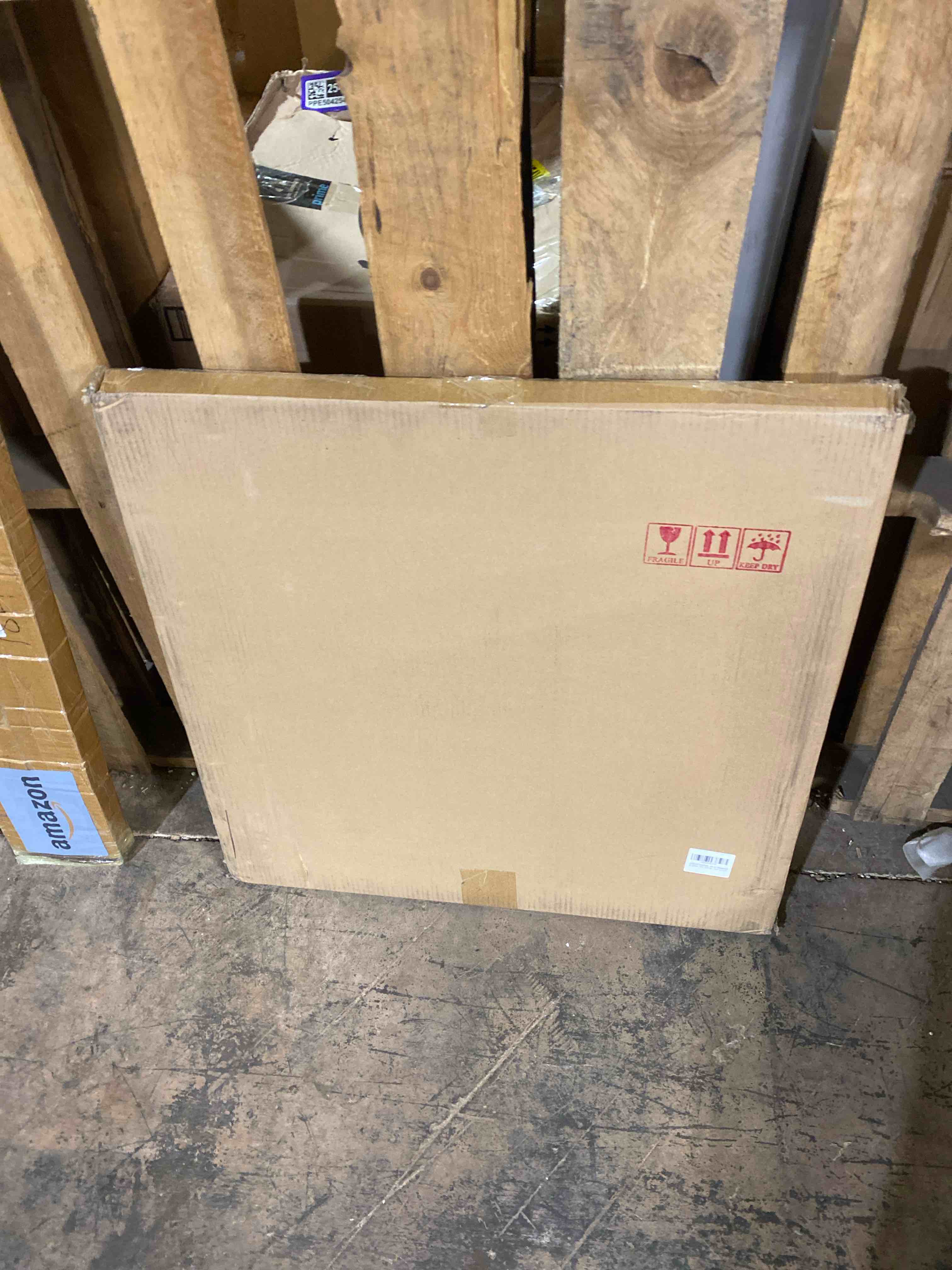 Condition photo showing New/Like New for 24x24 wood frame gray, rustic natural grey wooden 24x24in poster picture frame, distressed 24 x 24inch woodgrain gallery photo frame with hd plexiglass, horizontal vertical wall mounting display 1pcs grey 24x24