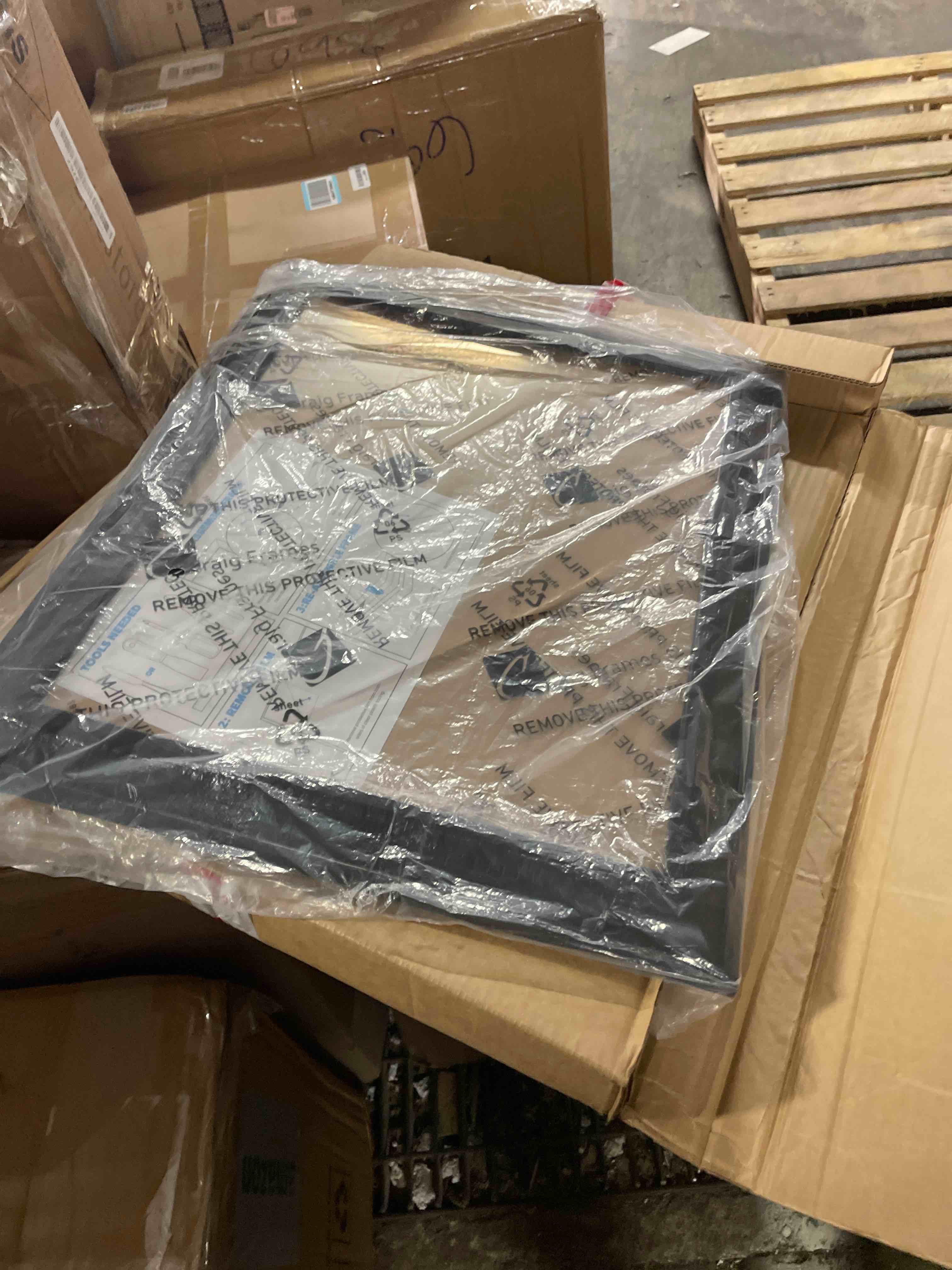 Condition photo showing New/Like New for americanflat 16x20 picture frame with polished plexiglass - black picture frame - wide photo frames made of engineered wood for vertical or horizontal wall display - epic collection - black black 16x20