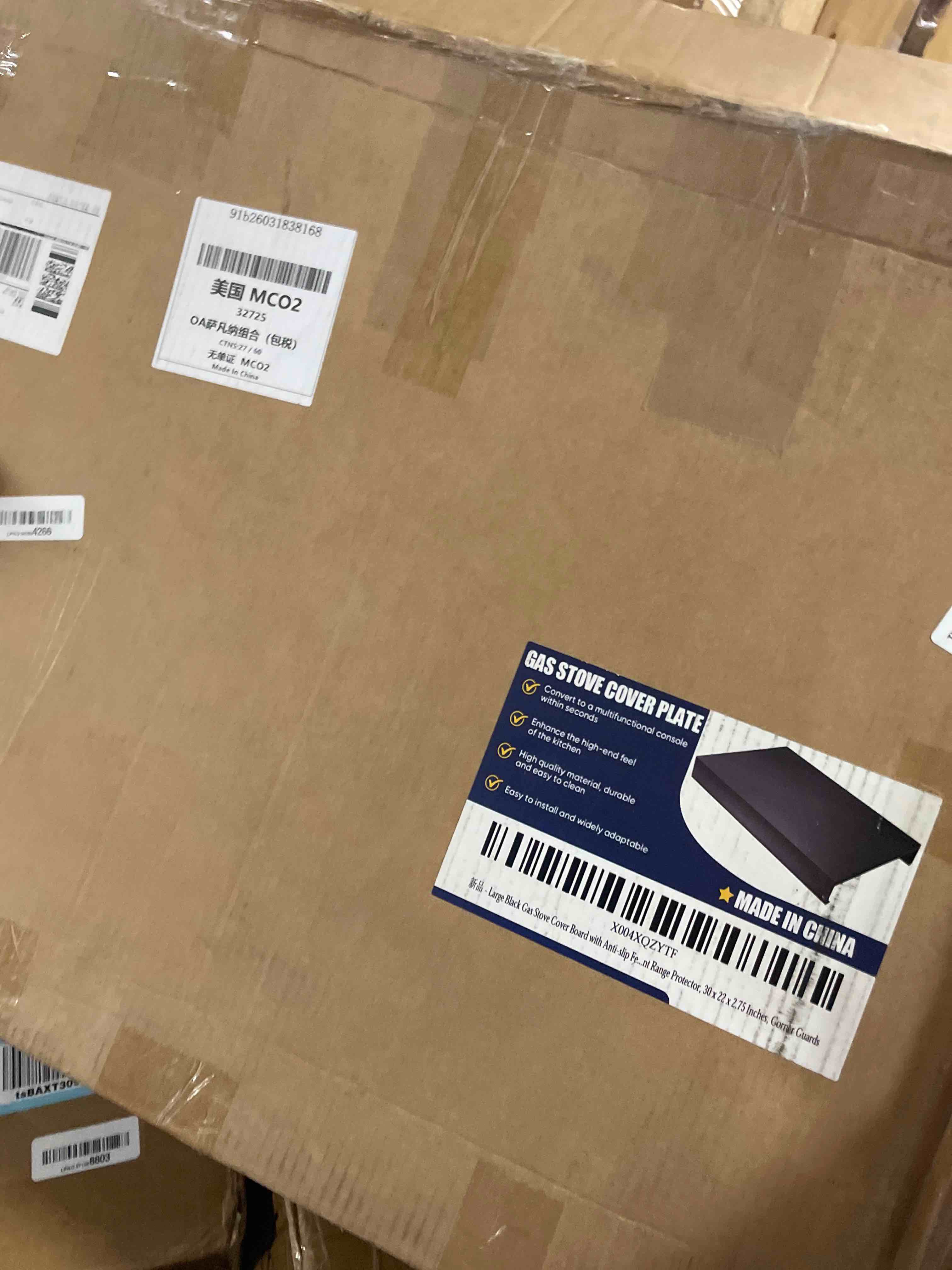 Condition photo showing New/Like New for duty stainless steel stove cover board, 30 x 22.3x 2.75 inch gas stove top cover, scratch & splash protection noodle board for electric/gas range,easy-clean electric stove cover board
