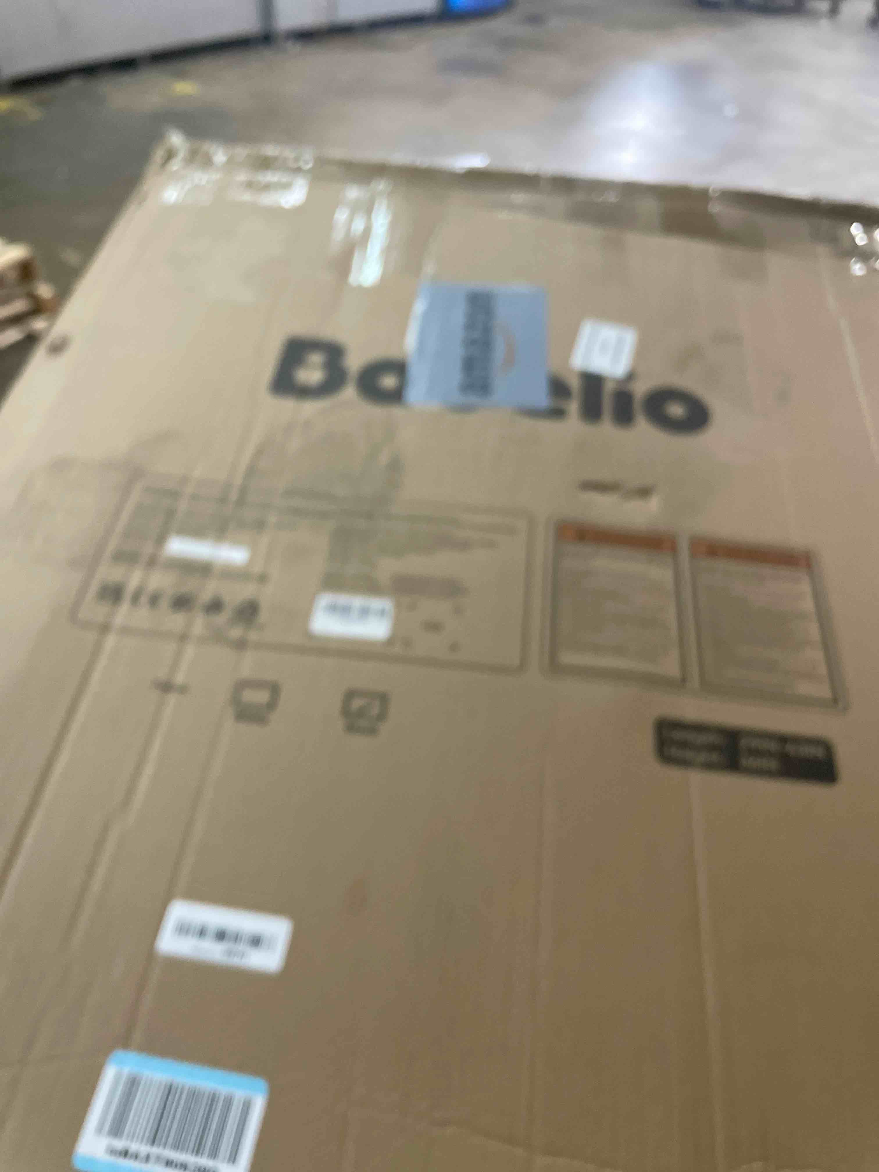 Condition photo showing New/Like New for babelio removable & no bottom bar baby gate, 29-43", 36" h hardware mounted (drill needed)| wide walk-thru| auto-close safety dog/pet gate for stairs & doorways (black) black 29-43" w, 36" h