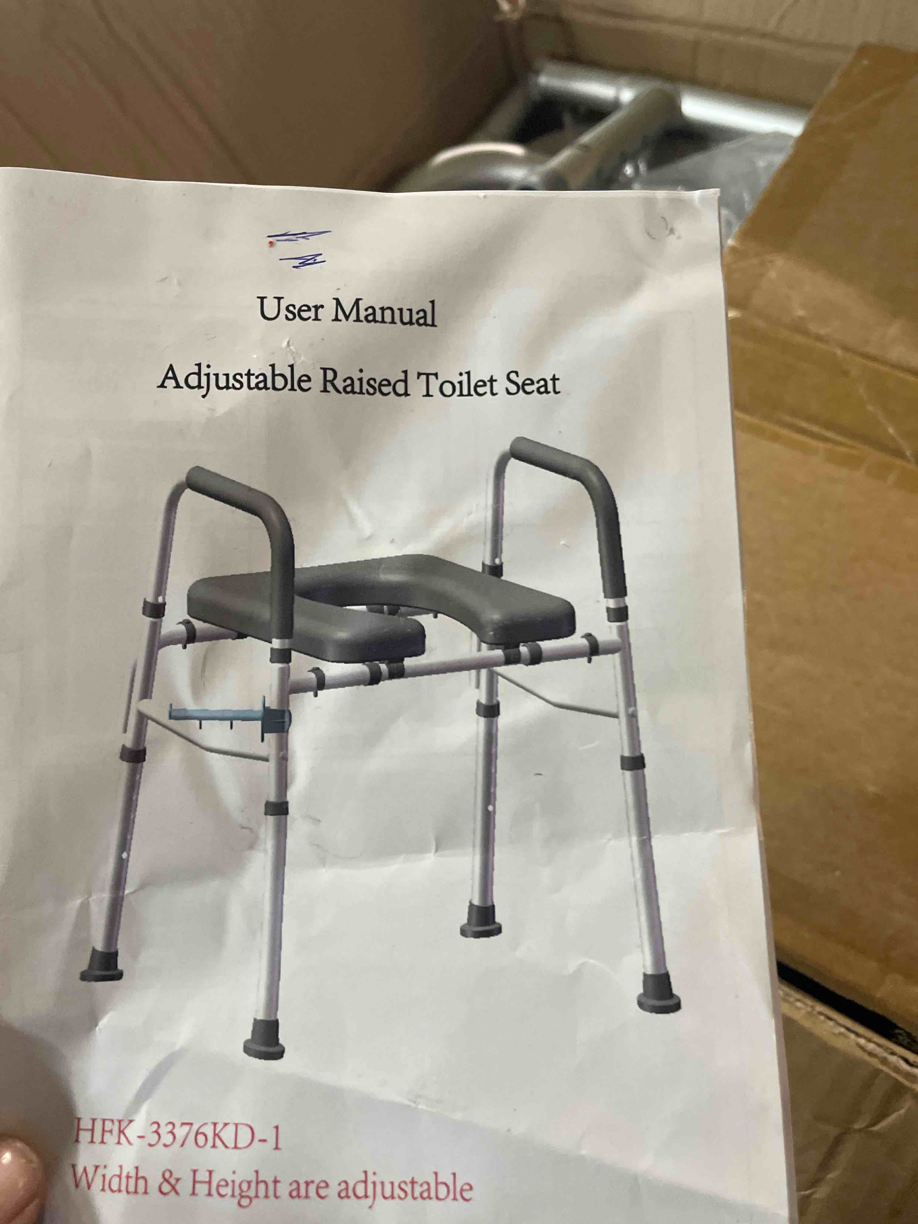 Condition photo showing New/Like New for homland raised toilet seat with handles, toilet seat riser for seniors with adjustable height & width, fsa/hsa eligible 400lb handicap elevated toilet seat for elderly, pregnant, fit any toilet