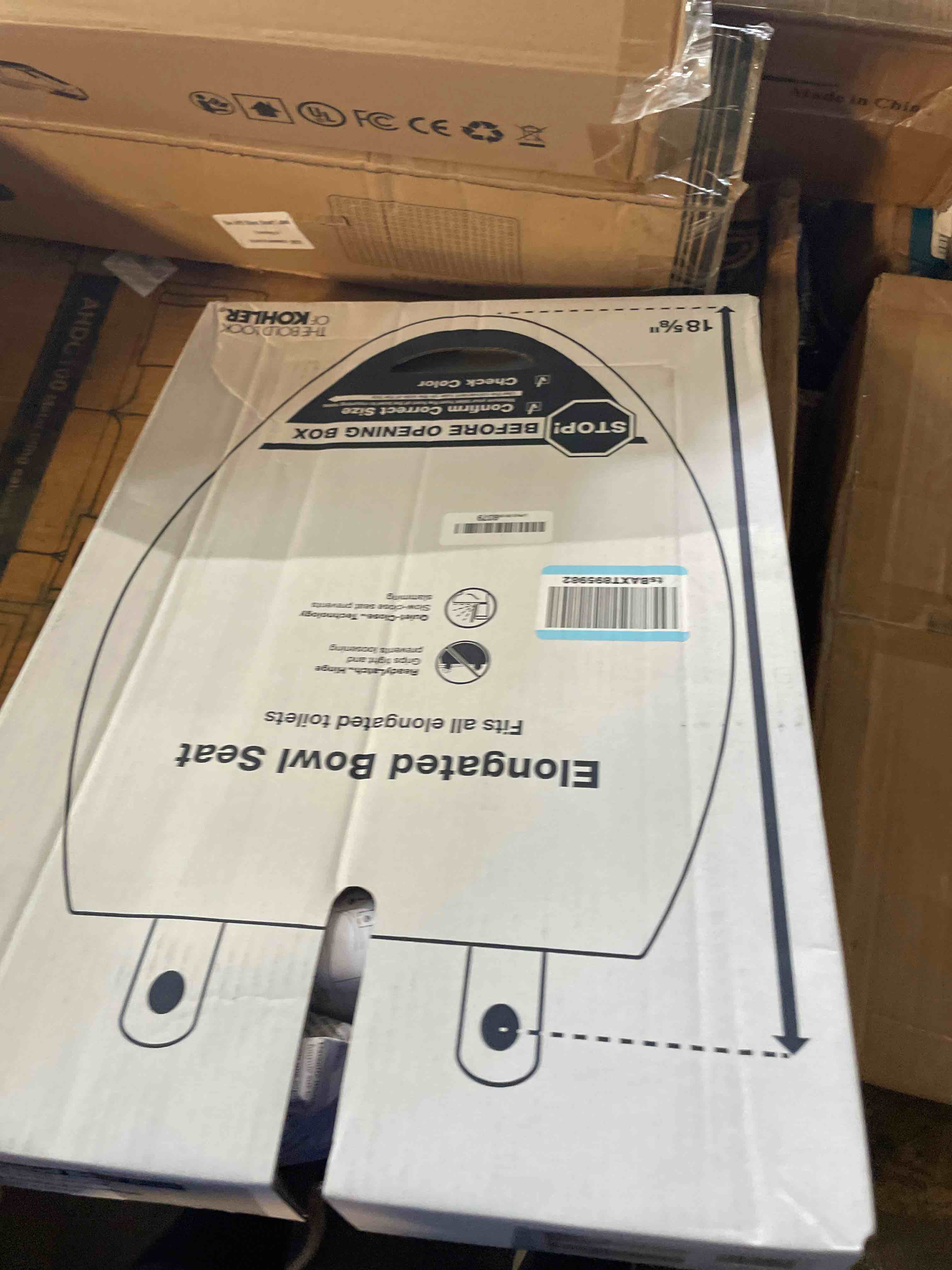 Condition photo showing New/Like New for kohler k-27331-0 glissade readylatch quiet close elongated toilet seat, white