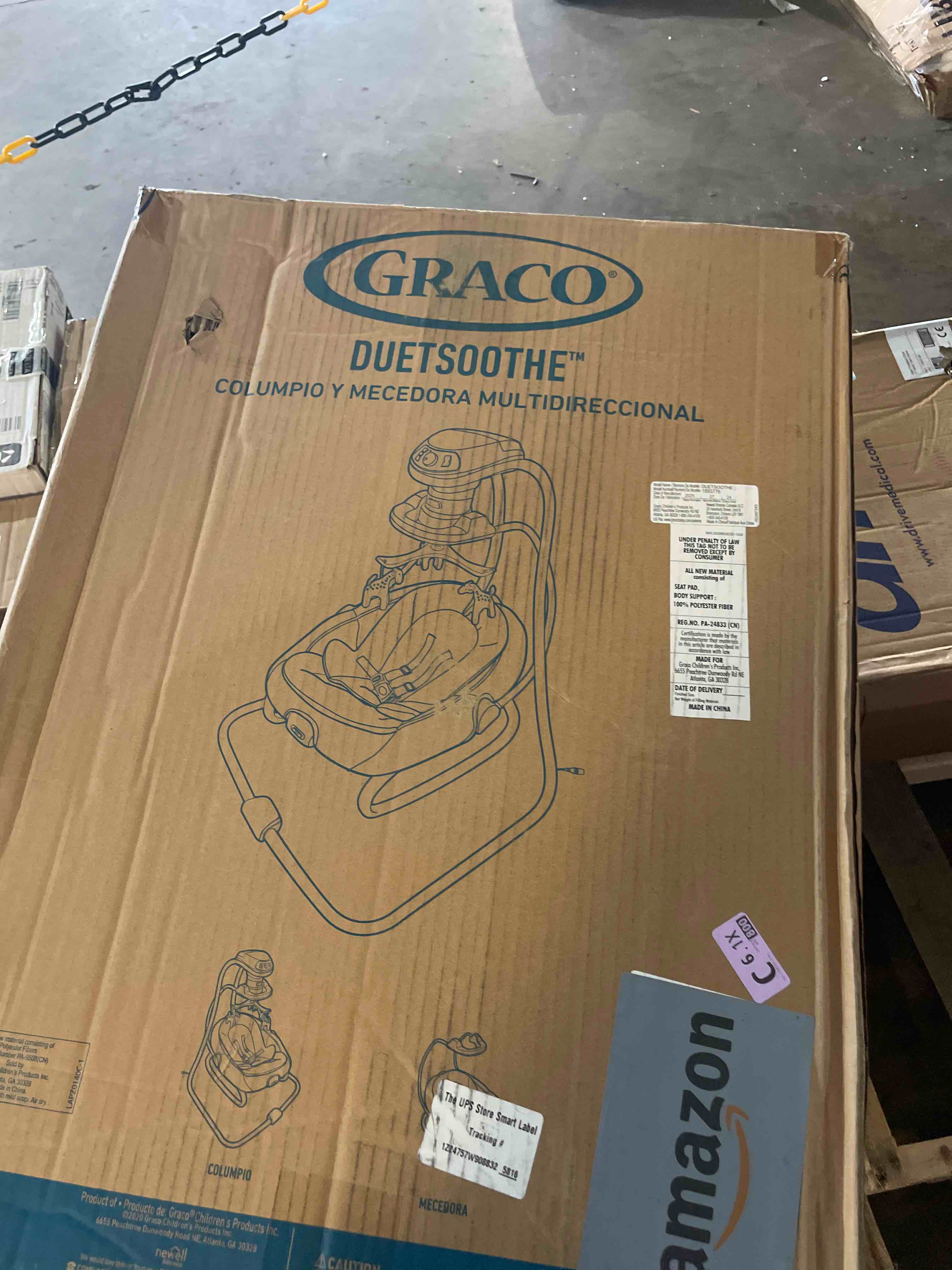 Condition photo showing As Is for graco duetsoothe swing and rocker with removable swing seat and 6 swinging speeds for toddler swing seat and swing chair sapphire