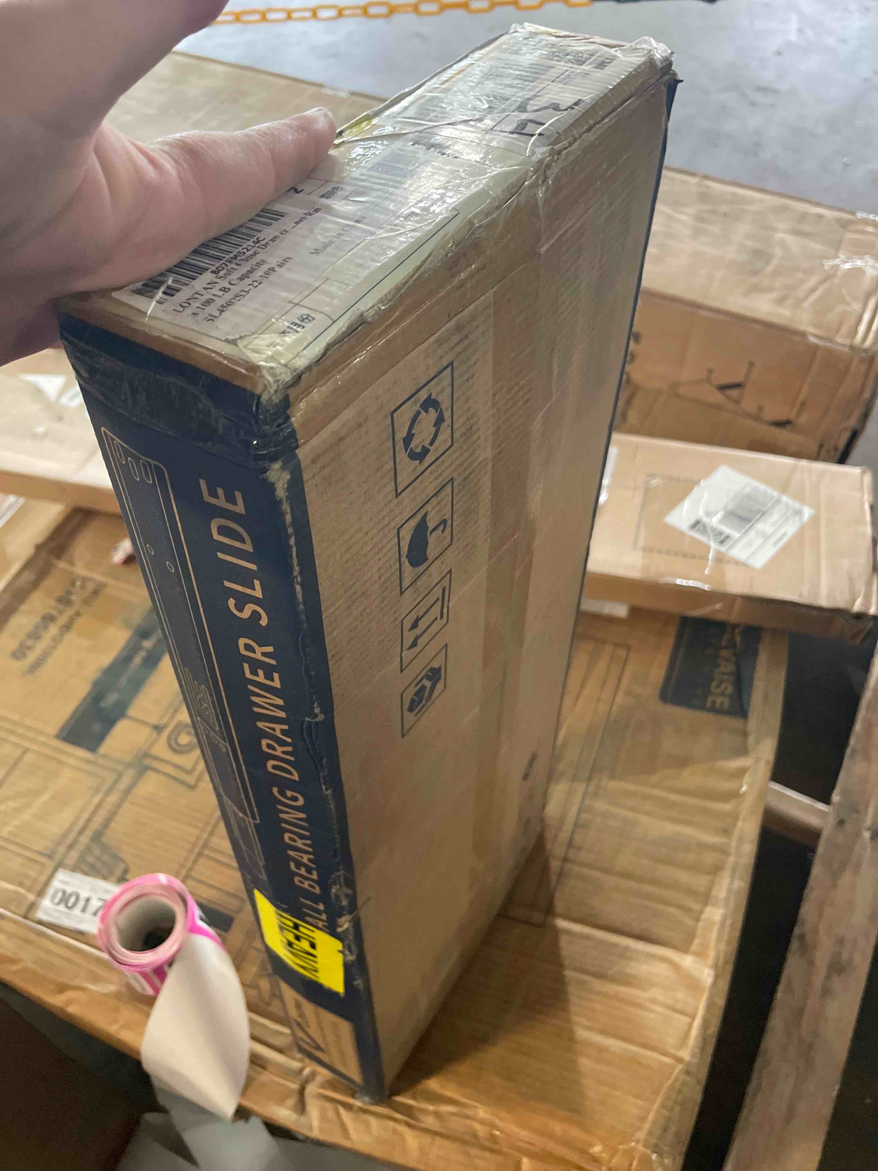 Condition photo showing New/Like New for lontan soft close drawer slides 22 inch side mount heavy duty cabinet drawer glides 10 pairs - ball bearing full extension kitchen cabinet rails 100 lb capacity silver-soft close 22 inch - drawer slide 10