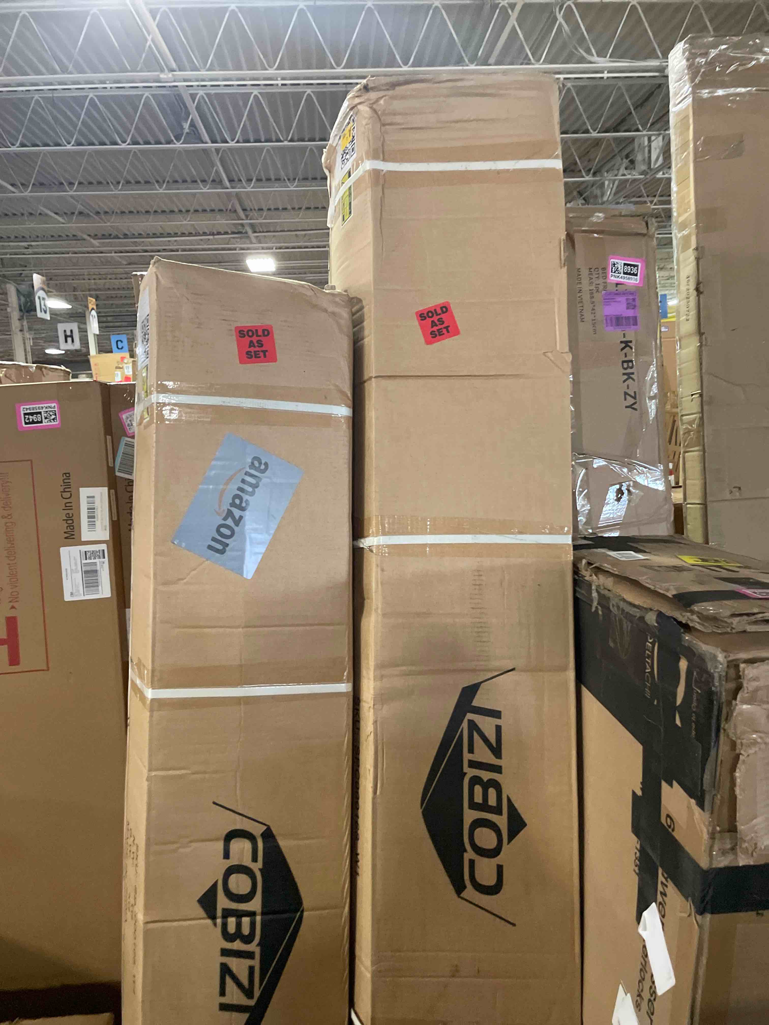 Condition photo showing New/Like New for (2boxes!)cobizi 10x20 ft heavy duty carport with galvanized frame, | carport canopy with roll-up windows, storage tent with removable sidewalls & doors, built-in sandbags for car boat truck