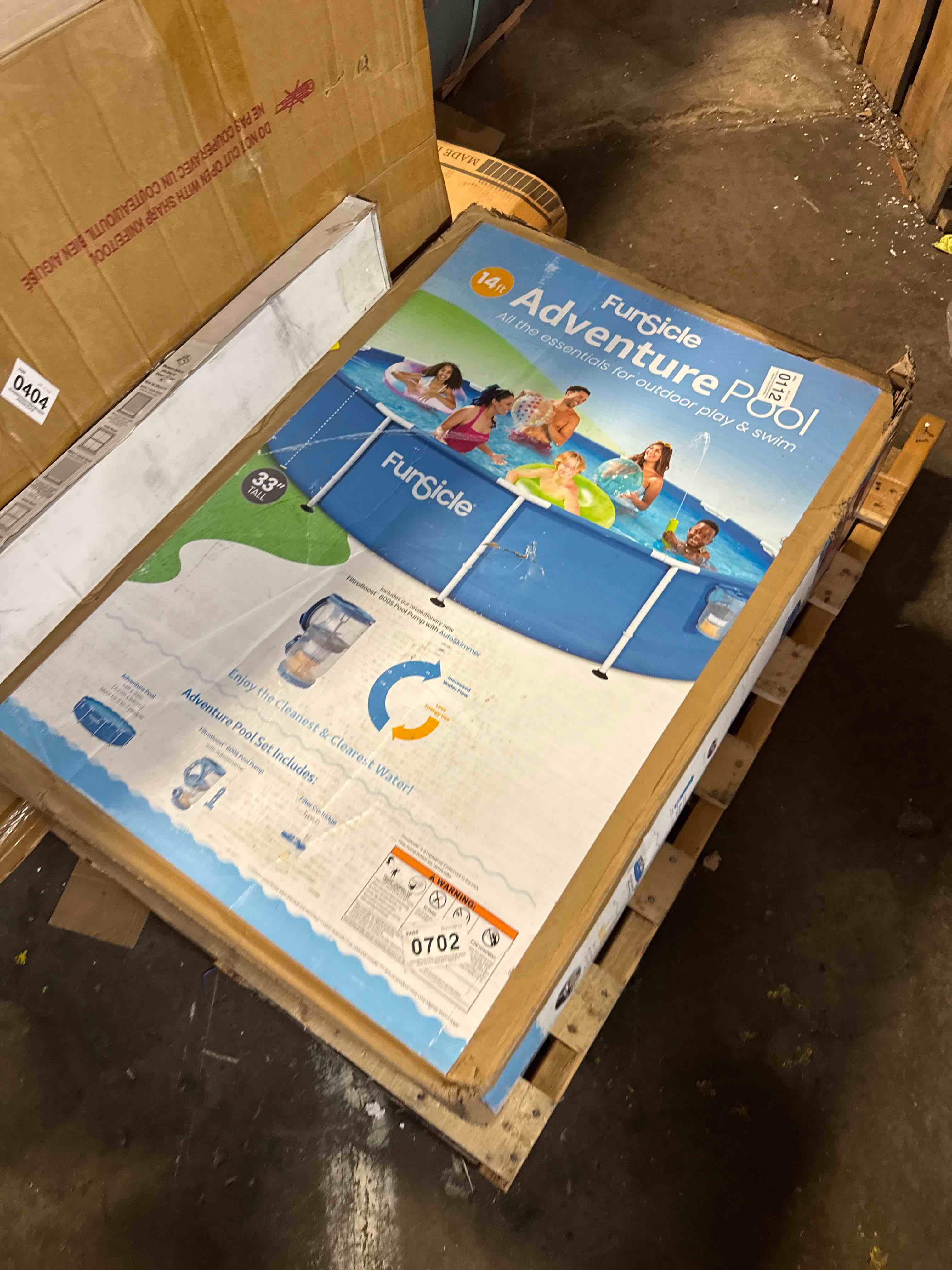Condition photo showing New/Like New for funsicle activity 15' x 36" above ground swimming pool set with pump | round pool includes skimmerplus 2-in-1 filter pump - easy setup for backyard fun