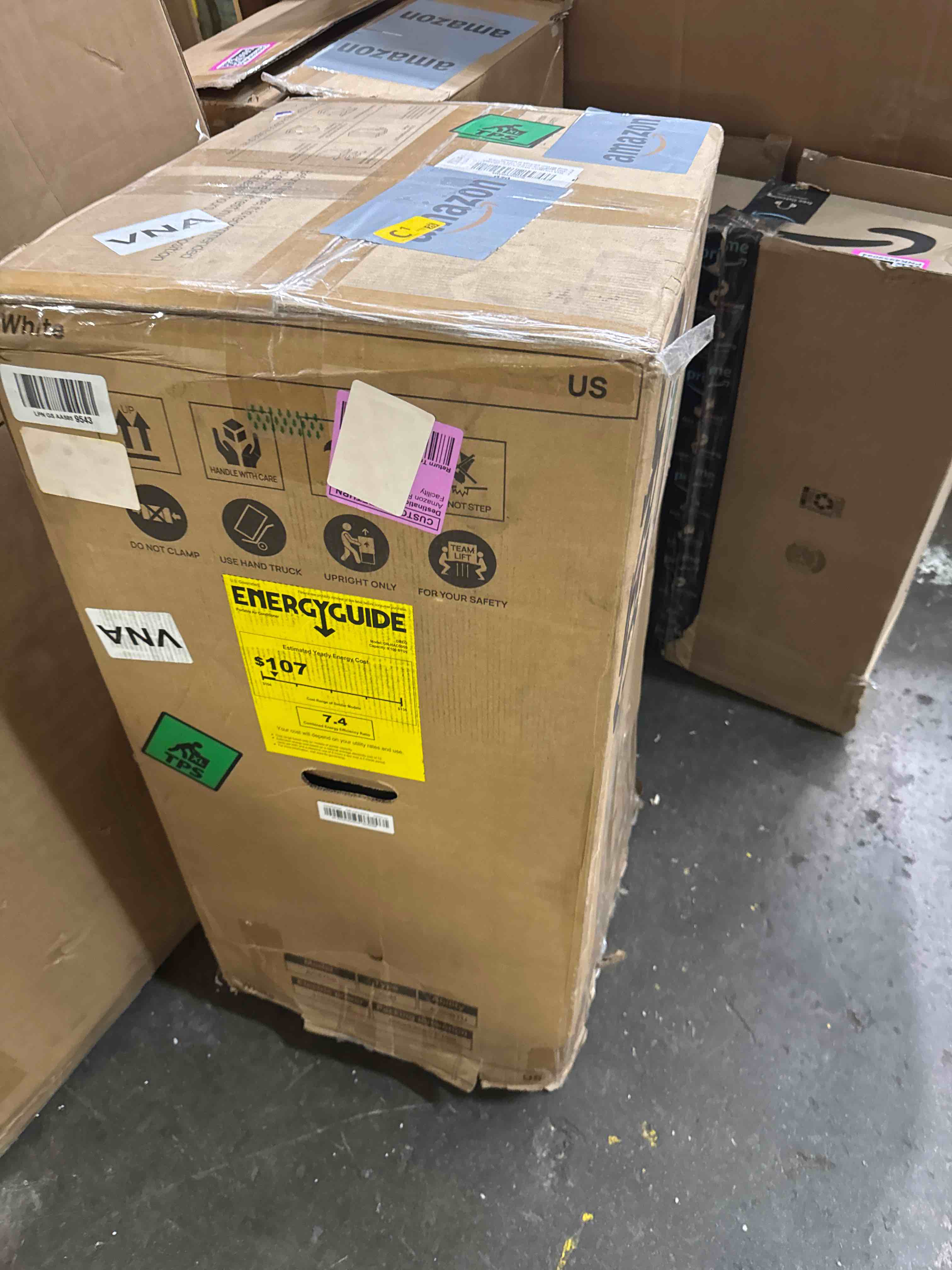 Condition photo showing As Is for dreo portable air conditioners, 8000 btu ashrae (5000 btu doe) smart ac unit for bedroom with drainage-free cooling, 45db quiet, app/voice/remote, portable ac for room indoors, ac318s white 8,000 btu