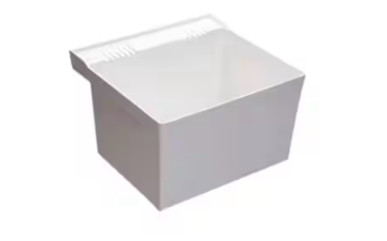 proflo 21.5-in x 23-in 1 -basin white freestanding laundry sink