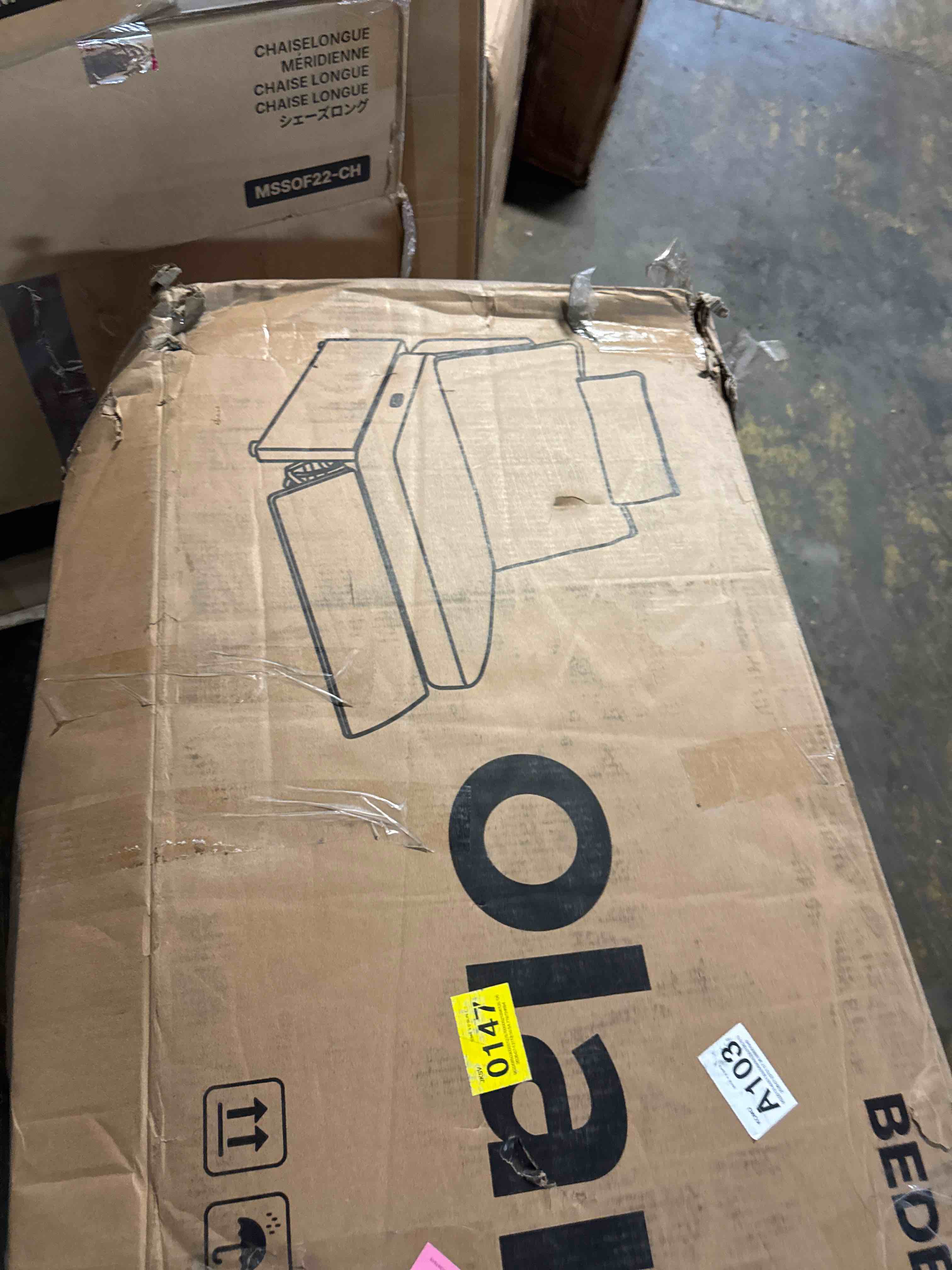 Condition photo showing As Is for balus 64" queen sofa bed couch convertible sleeper with pullout beds, folding sofabed guest bed with 2 pillows, tri-fold mattress sofas armless loveseat for living room apartment loft - dark gray(similar see pics)