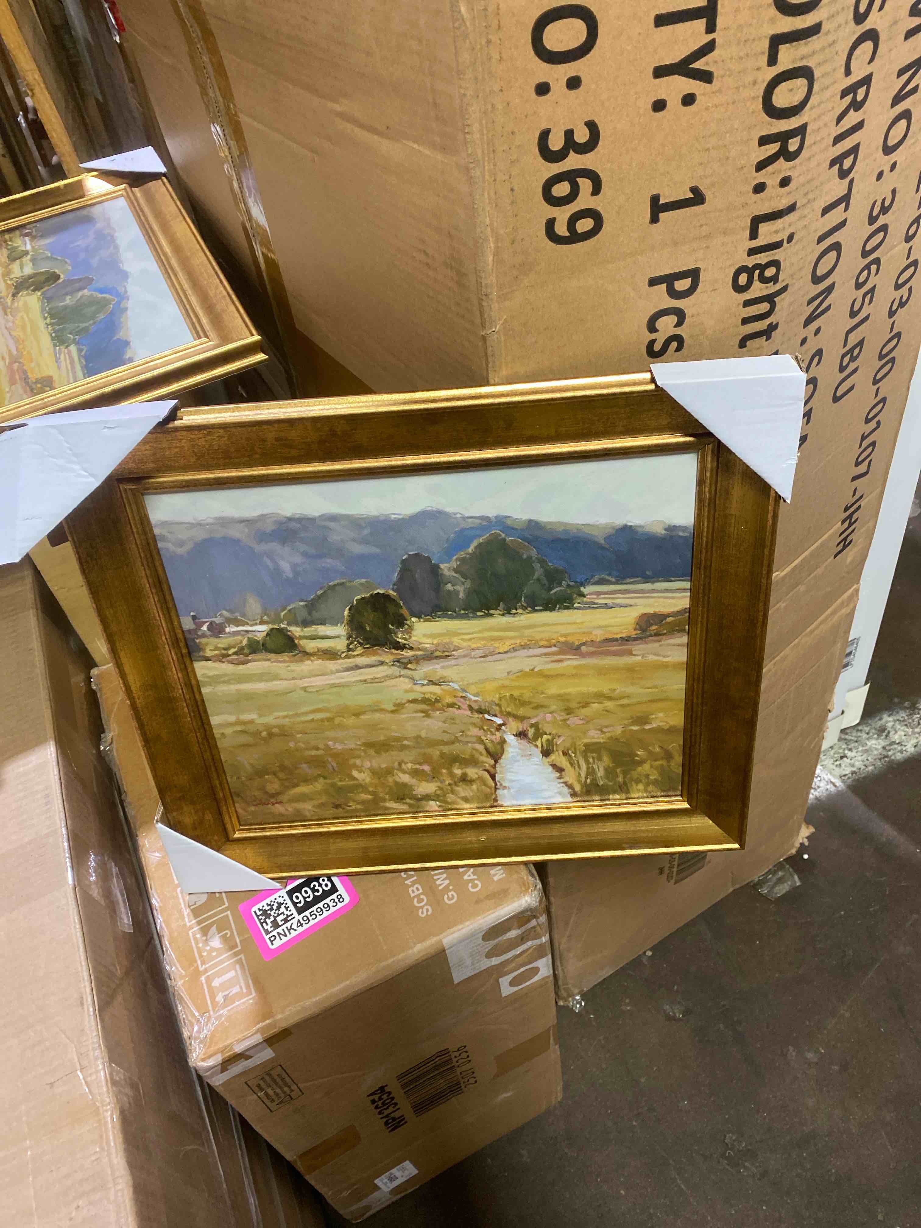 Condition photo showing New/Like New for 16" x 14" summer pasture framed wall art brass - threshold™ designed with studio mcgee