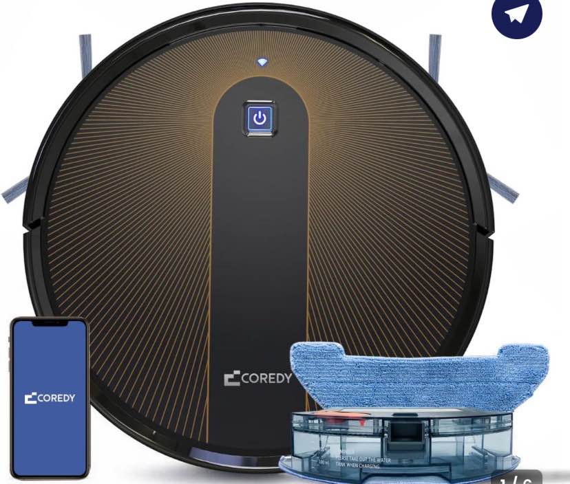 Coredy R750 Robot Vacuum Cleaner, Compatible with Alexa, Mopping System, Boost Intellect, Virtual Boundary Supported, 2200Pa Suction, Super-Thin, Upgraded Robotic Vacuums, Cleans Hard Floor to Carpet