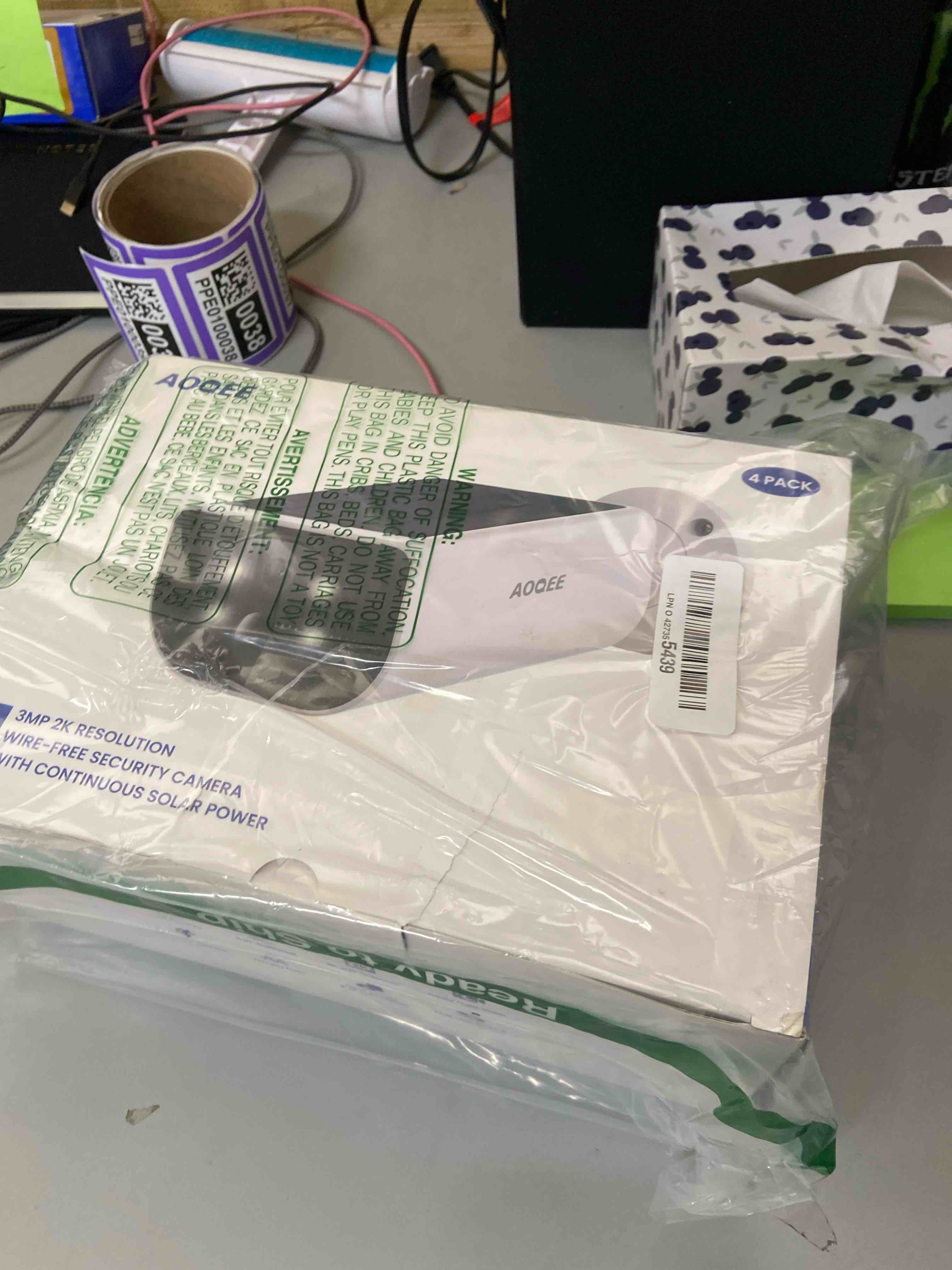 Condition photo showing New/Like New for Cameras for Home Security-2.4GHz Wireless Security Camera Outdoor with AI Motion Detection & Siren, Non-Stop Solar Powered Charging, 2K Color Night Vision, SD/Cloud Storage, Waterproof, S1 4P 4 Pack