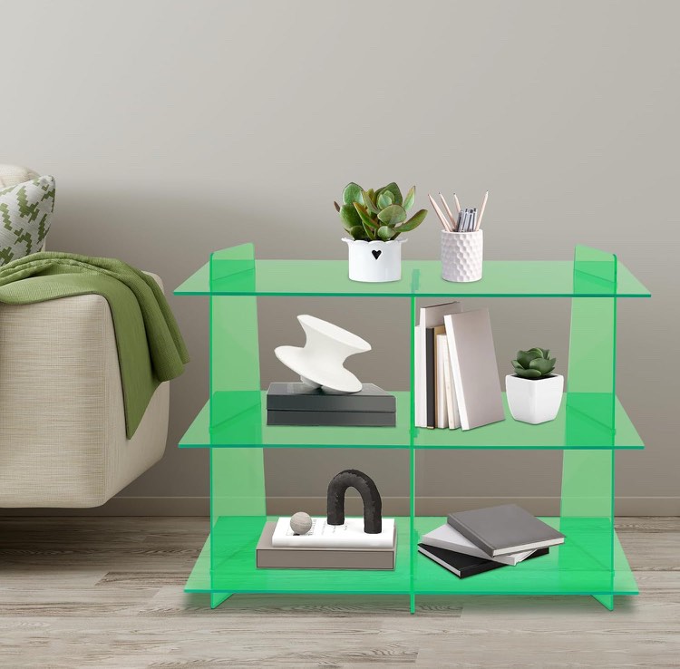 3 Tier Acrylic Bookshelf Storage Stand