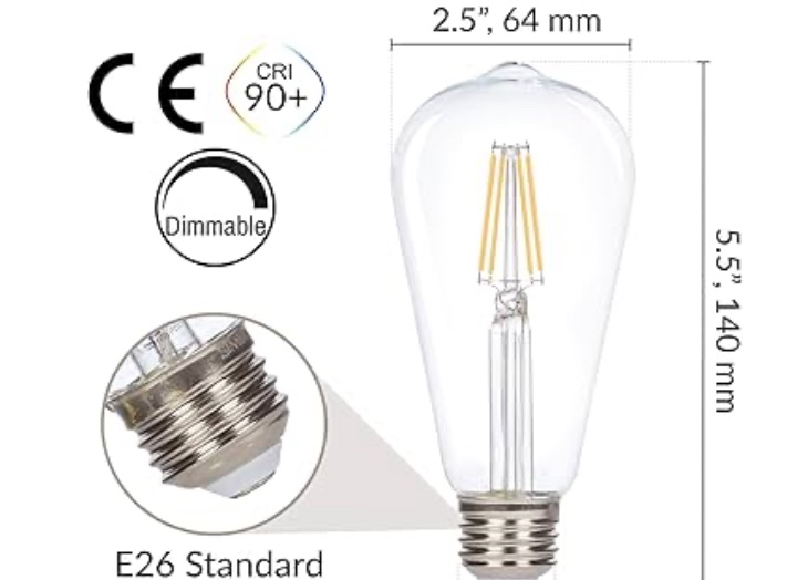 Innovations Lighting 4W E26/Medium LED Vintage Filament Light Bulb