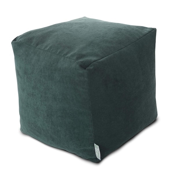 Majestic Home Goods Villa Collection Indoor Ottoman Pouf Cube - Marine  