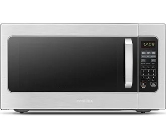 Toshiba ML-EM62P(SS) Large Countertop Microwave with Smart Sensor, 6 Menus, Auto Defrost, ECO Mode, Mute Option & 16.5" Position Memory Turntable, 2.2 Cu Ft, 1200W, Stainless Steel