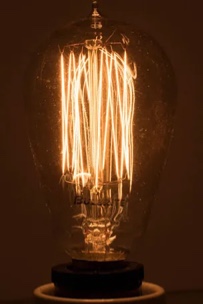 25W, ST15 Incandescent, Antique Dimmable Light Bulb, (2200K) E12/Candelabra Base