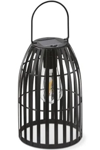 Firefly Metal Solar Handing Lantern, 8.4"