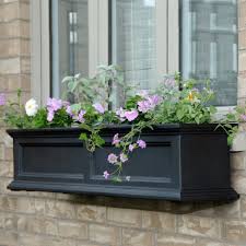 Anastasiya Resin Window Box Planter with Water Reservoir