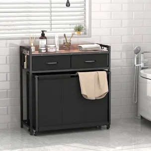 Rustand Rolling Laundry Sorter with Handles