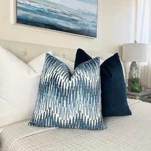 Zig Zag Velvet Throw Pillow Cover