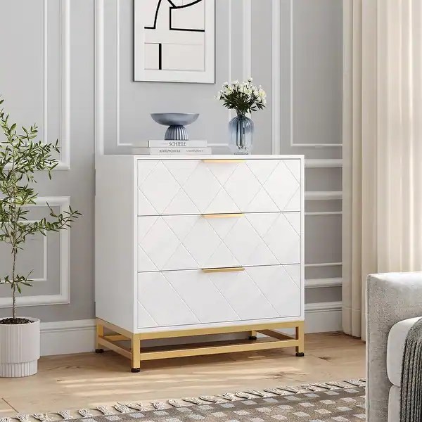 Dresser for Bedroom - White - 3-drawer
