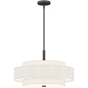 5 - Light Shaded Drum Chandelier