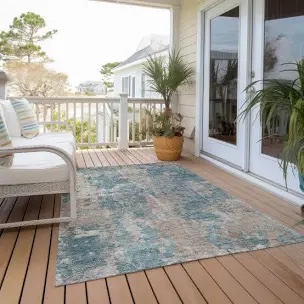 Royalton Indoor/Outdoor Area Rug with Non-Slip Backing