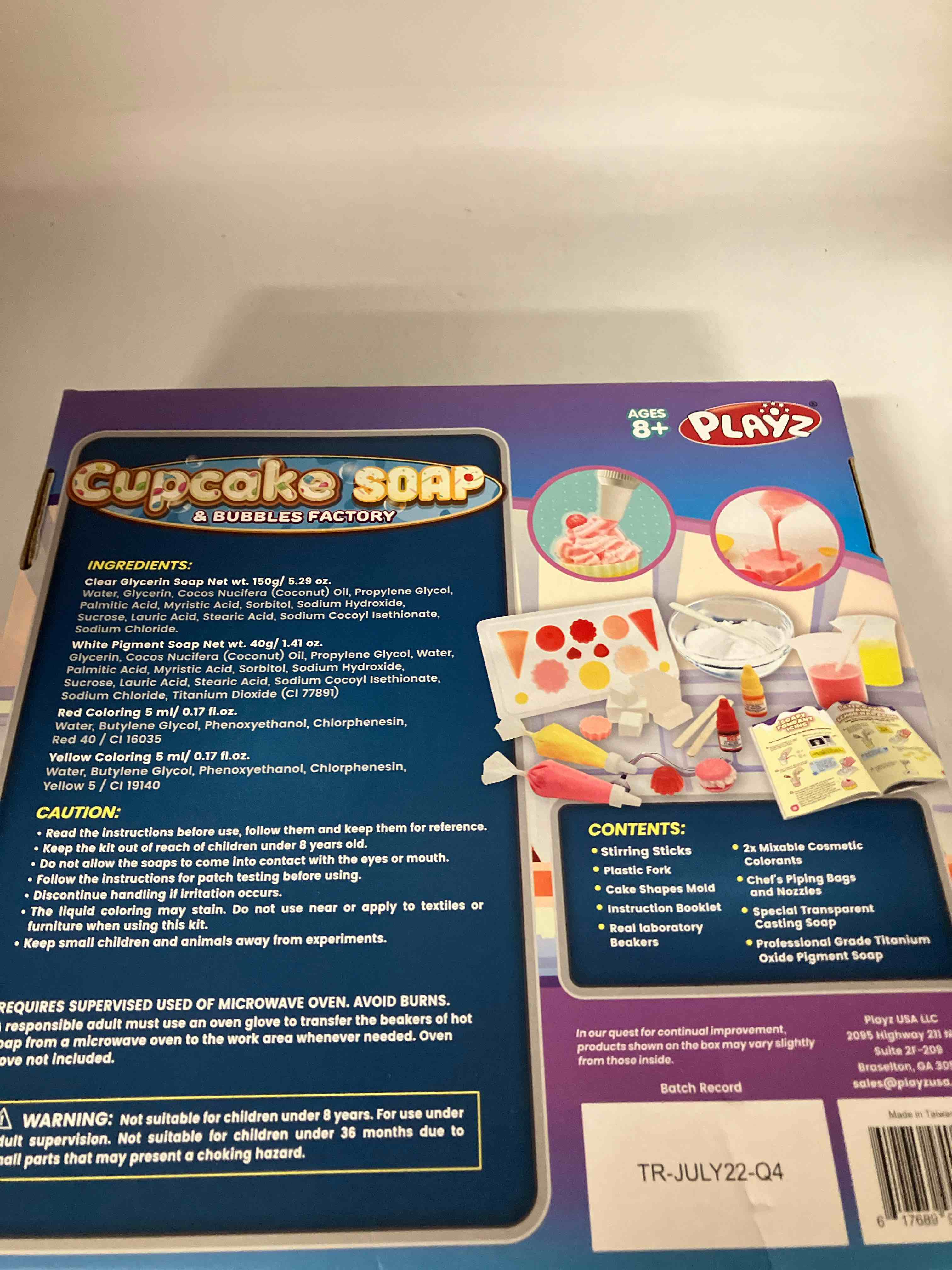 Playz Cupcake Soap & Bubbles DIY Science Kit Fun STEM Gift for Age 8