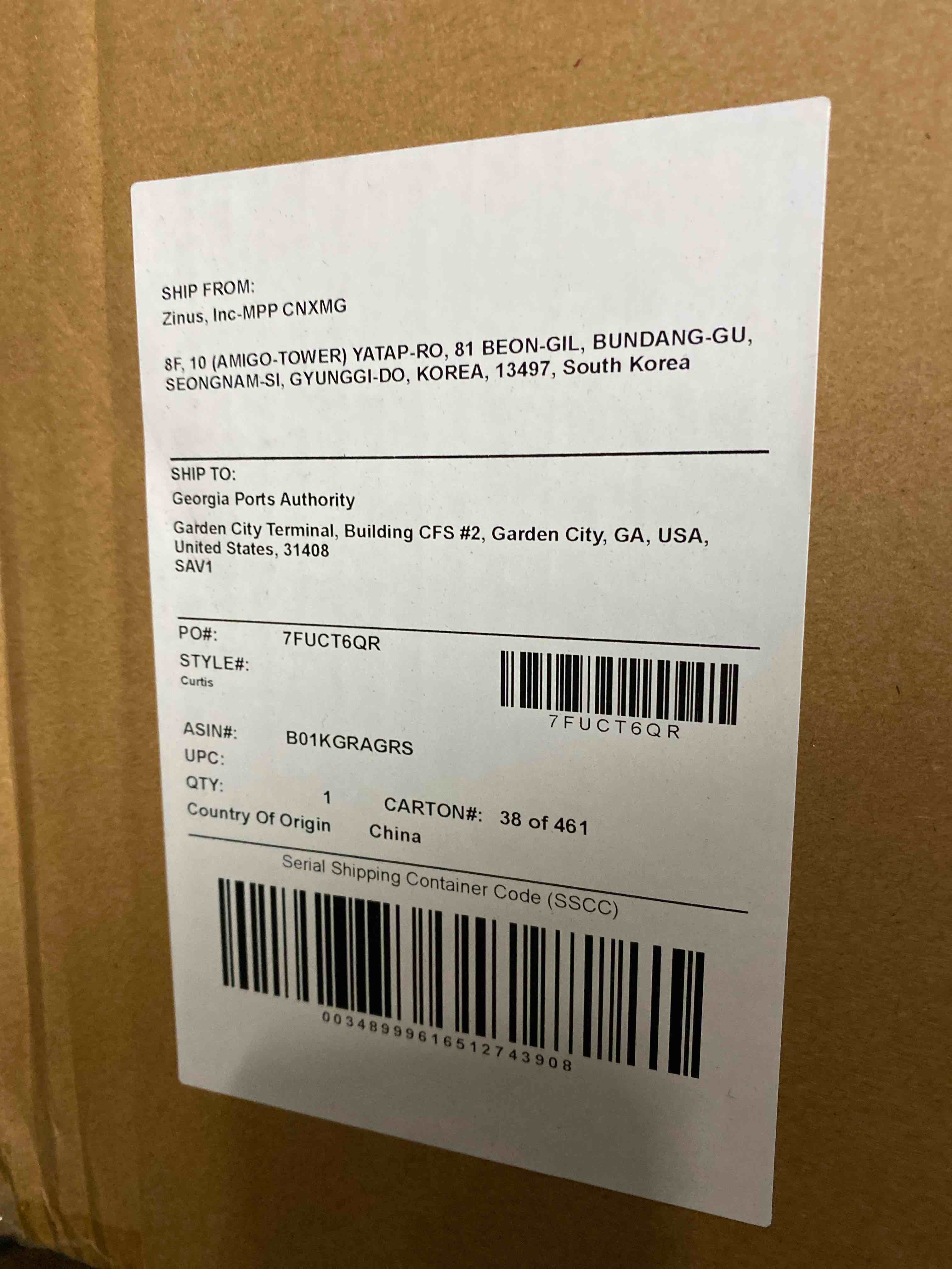 ZINUS Curtis Upholstered Platform Bed Frame, Mattress Foundation, Wood