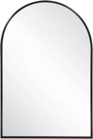 Maeve 24" W x 36" H Transitional Arched Framed Bathroom Wall Mirror