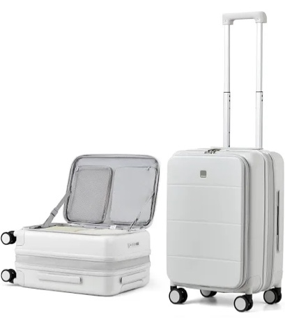 MILADA Expandable Carry On Luggage 22x14x9 Airline Approved With Wheels Top Opening 20 inch Carry On Bag Hard Case Luggage TSA Approved Carry On Suitcase Rolling Luggage for Weekender, Grey