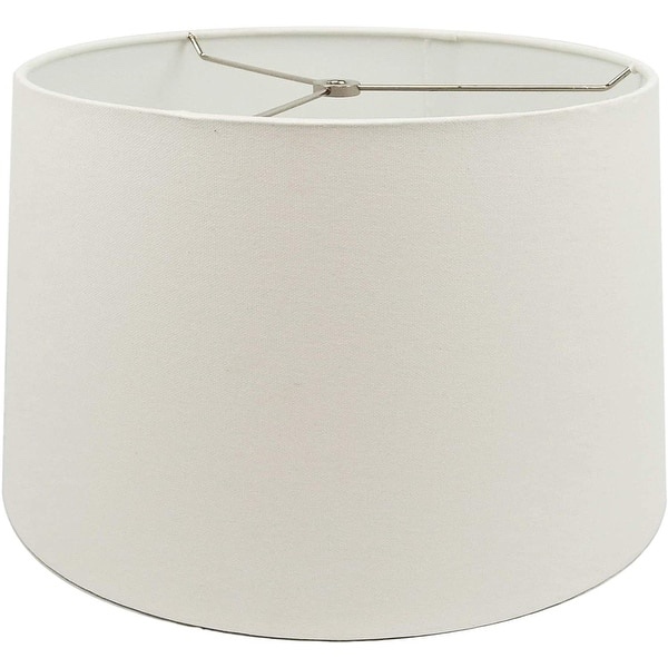 Mestar Hardback Drum Lampshade (Spider) - 13x15x10 - White