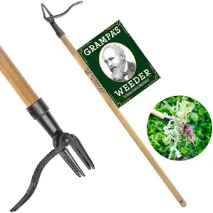 Grampa s Weeder - The Original Stand Up Weed Puller Tool With Long Handle - Made With 4-Claw Steel Head Design - Easily Remove Weeds Without Bending  Pulling  or Kneeling