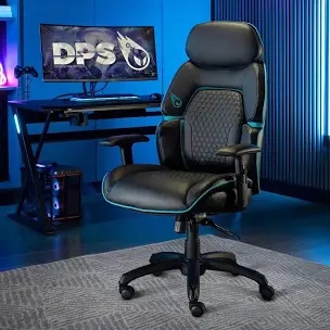 DPS Centurion Gaming Chair, Adjustable Headrest, Upholstered, Multi-Position