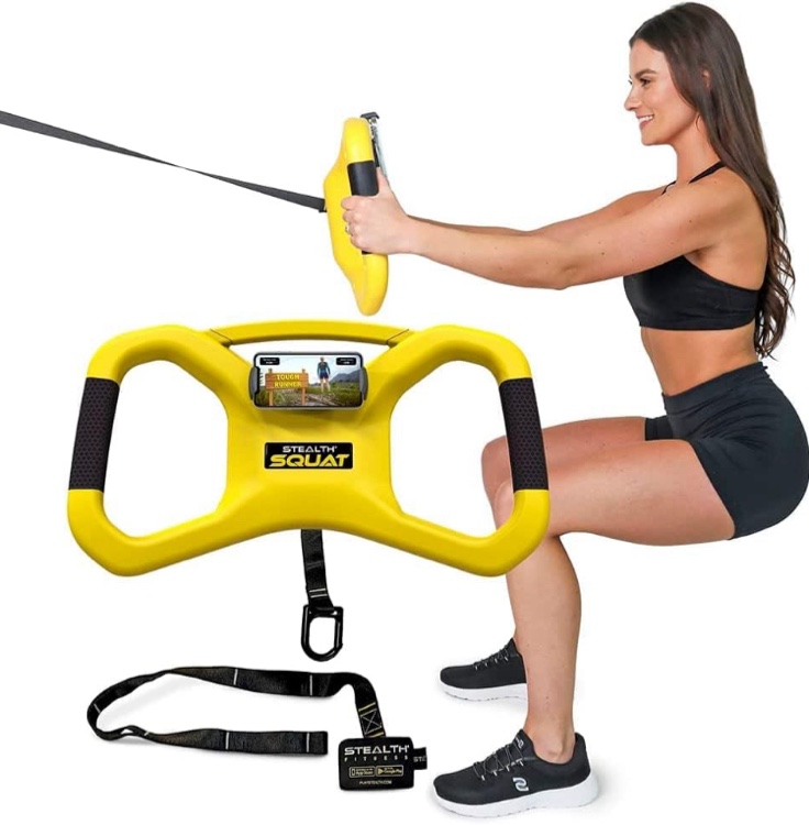 Stealth Squat Trainer - Home Fitness Equipment & Full Body Workout - Get Lean Sculpted Legs & Glutes Playing Games on Your Phone - Fun Games to Help You Lose Weight - Train Legs, Butt, and Thighs
