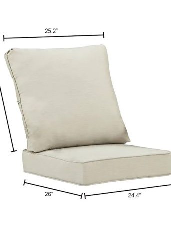 Outdoor seatback cushion set