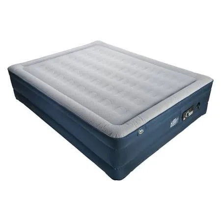 Serta Raised queen with never flat pump blue 